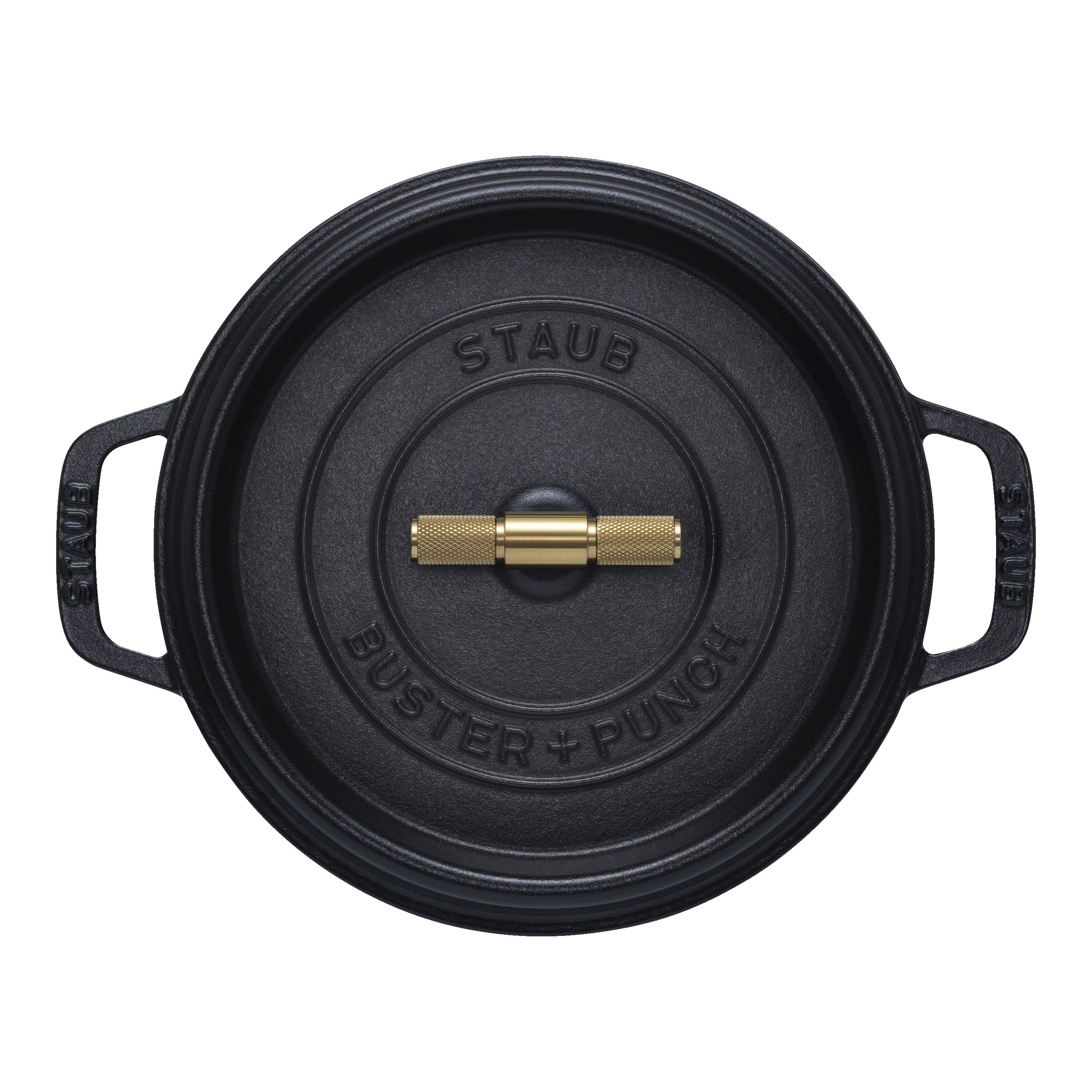 Staub        La Cocotte                Cocotte Buster+Punch 24 cm, rund, Schwarz, Gusseisen