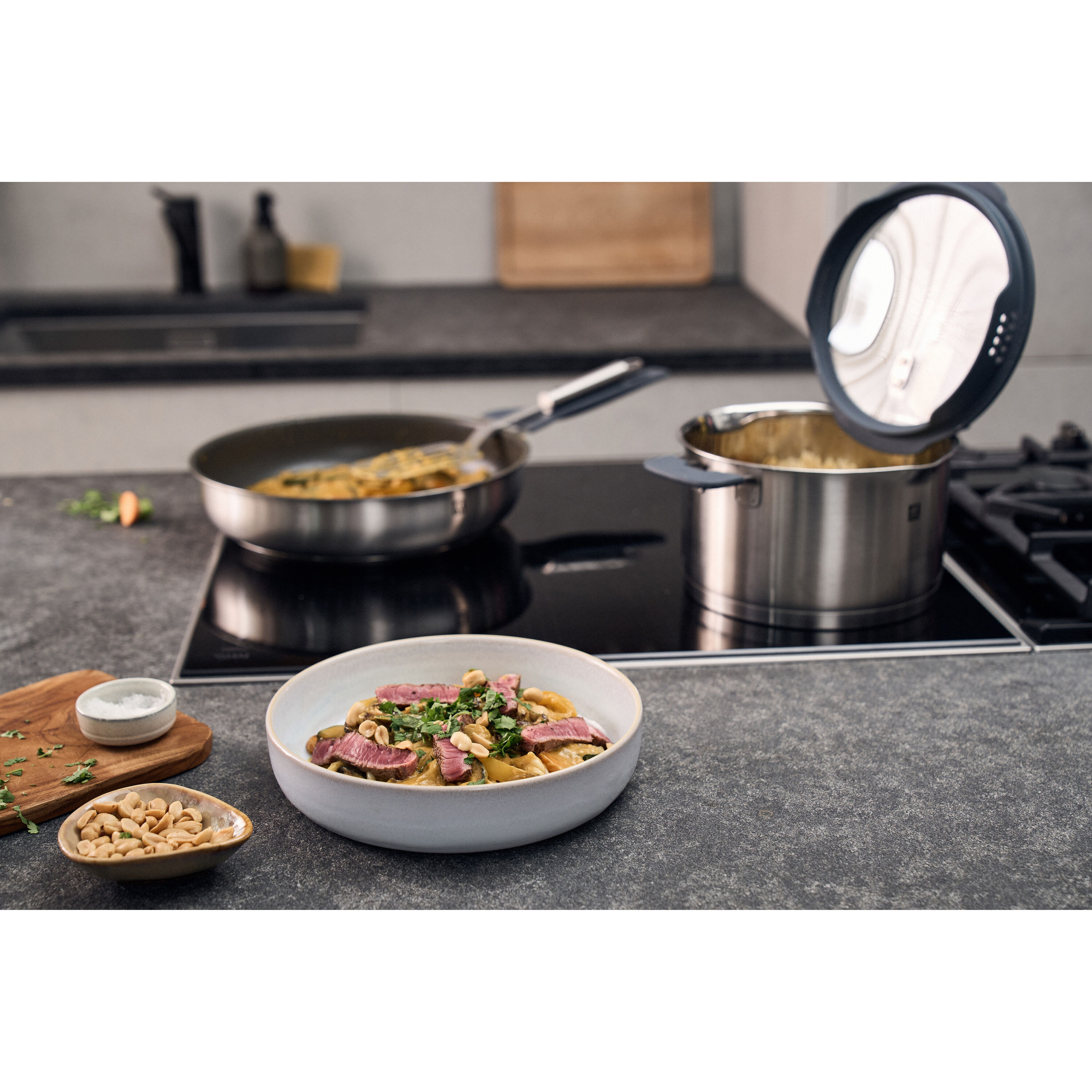 ZWILLING        Simplify                Bratpfanne, 28 cm, 18/10 Edelstahl, Keramische Antihaftbeschichtung