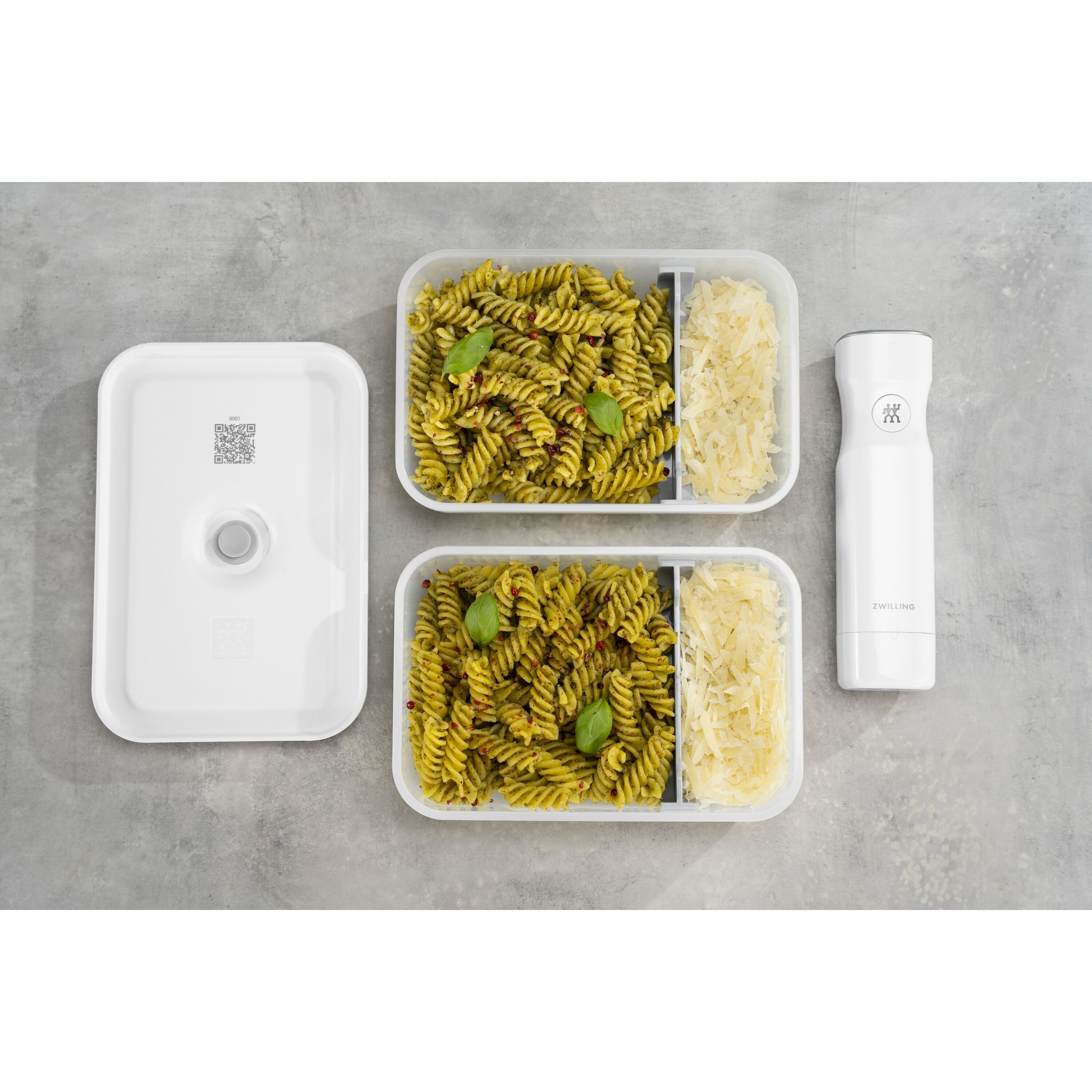 ZWILLING        Fresh & Save                Vakuum Lunchbox L flach, Kunststoff, Semitransparent-Grau