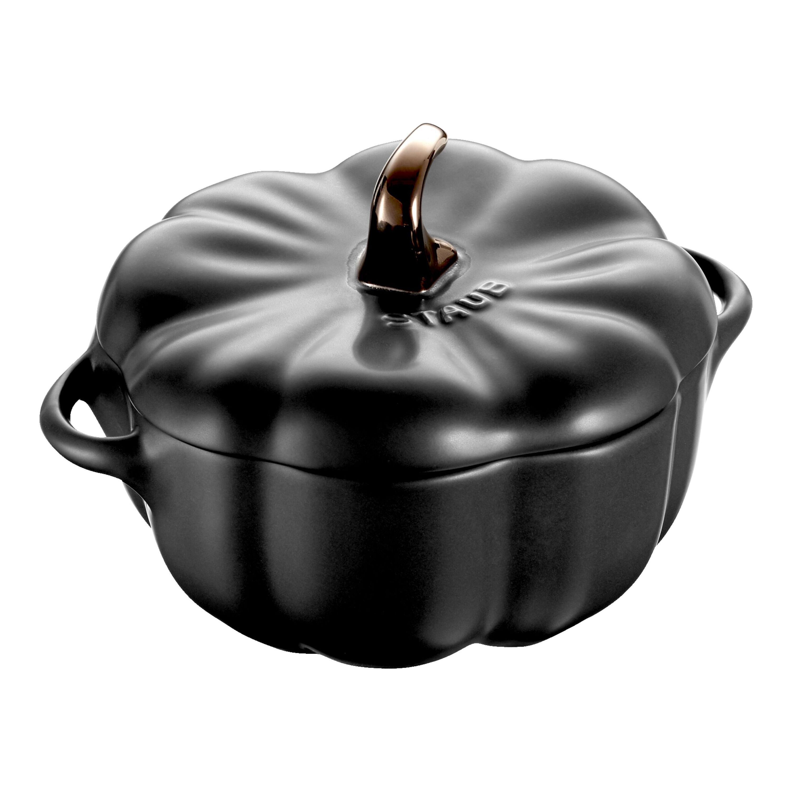 Staub        Ceramique                Cocotte 12 cm, Kürbis, Schwarz, Keramik