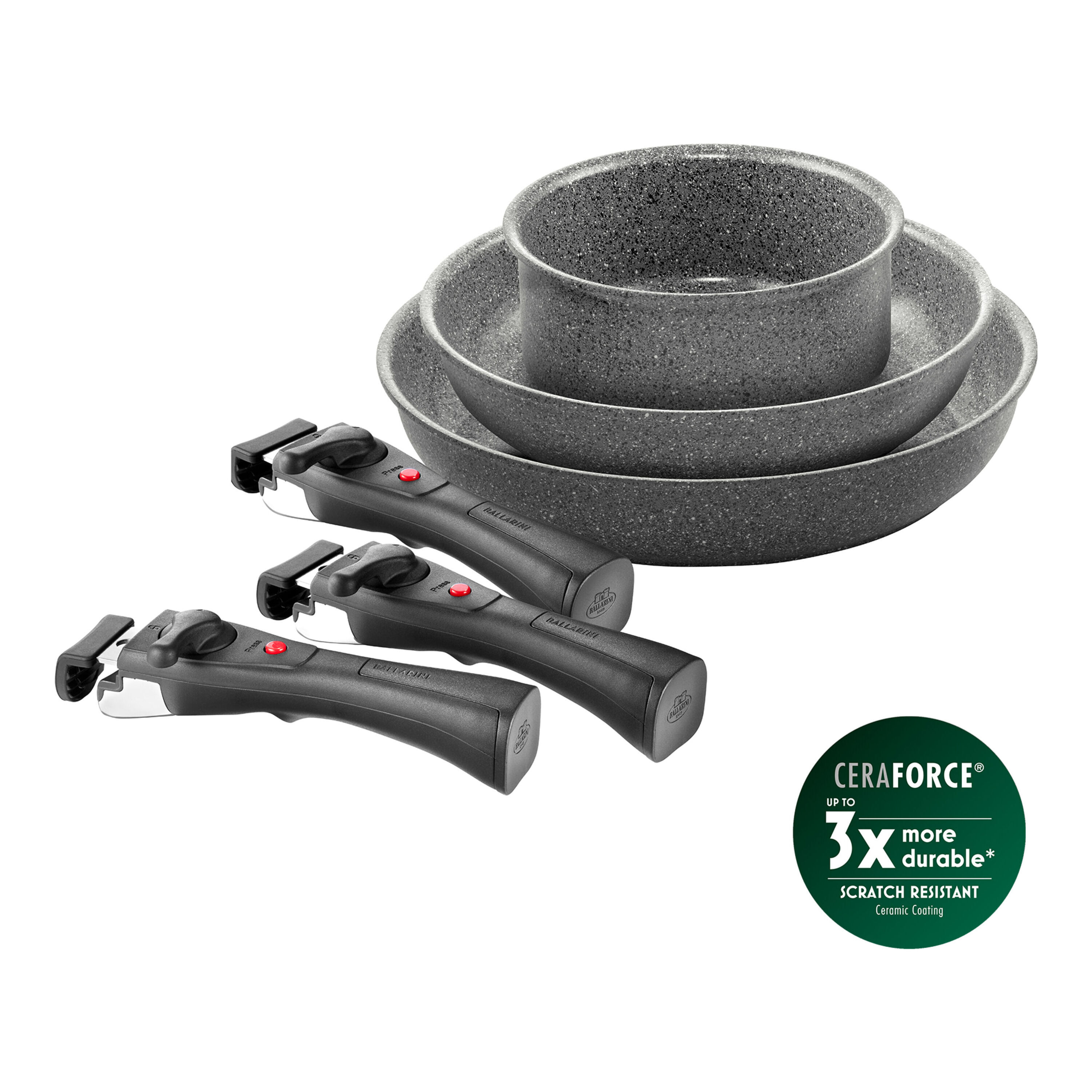 BALLARINI        Torre                Bratpfannenset, 6-tlg, Aluminium, Keramische Antihaftbeschichtung