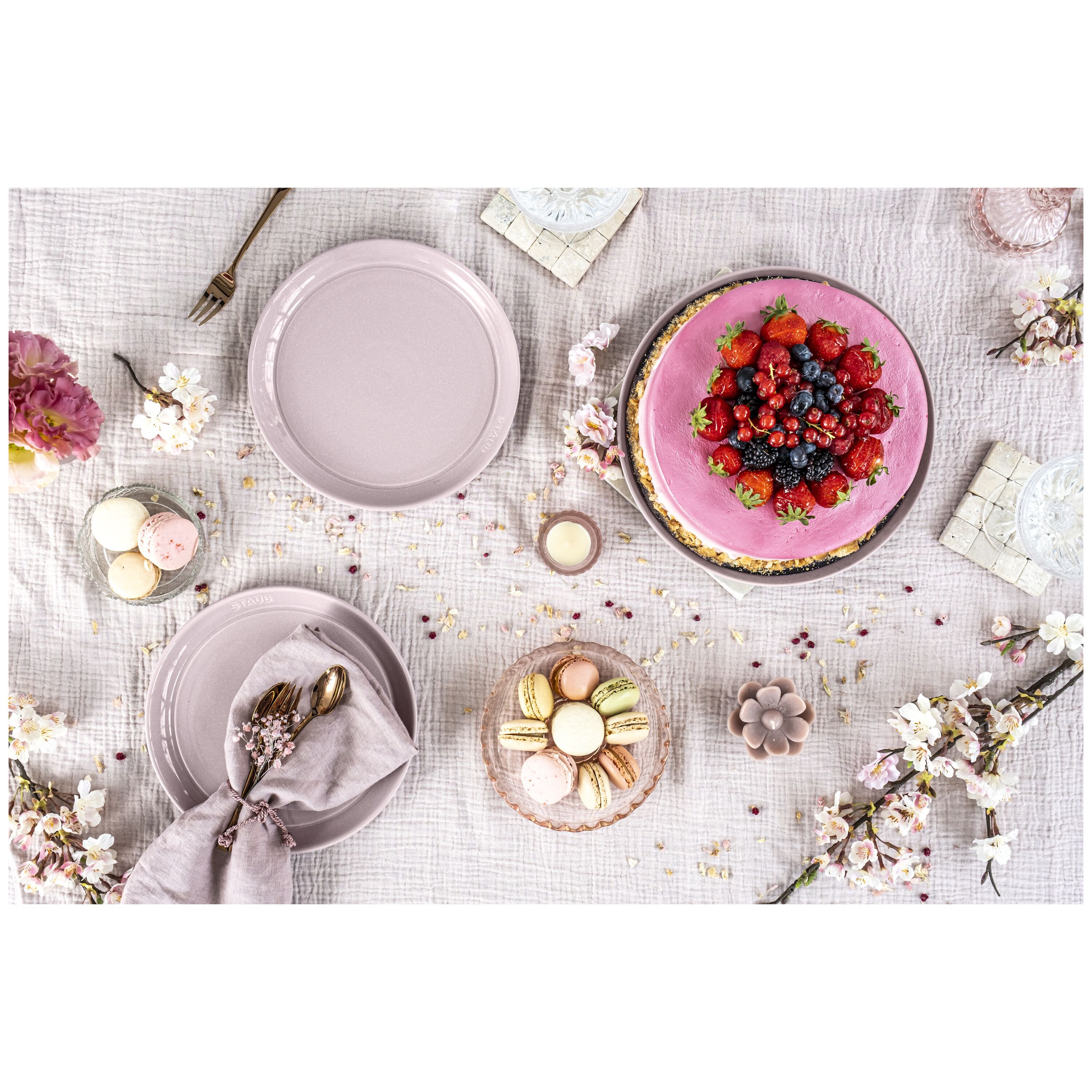Staub        Dining Line                Teller flach 26 cm, rund, Kirschblüte, Keramik