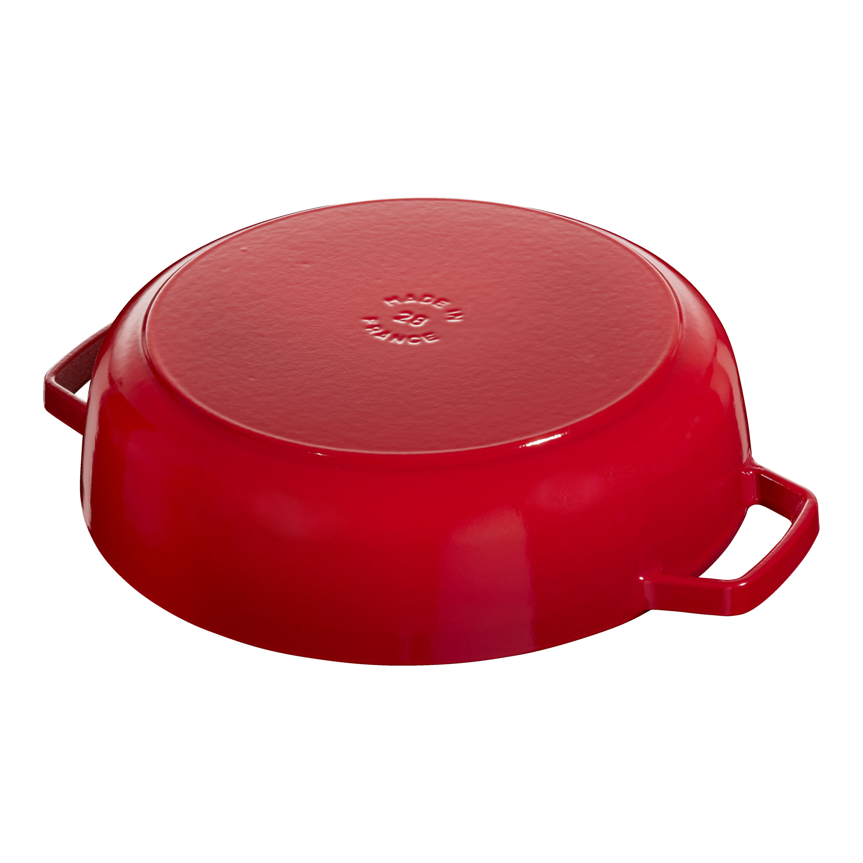 Staub        Braisers                Bräter mit Chistera Drop-Structure  28 cm, rund, Kirsch-Rot, Gusseisen