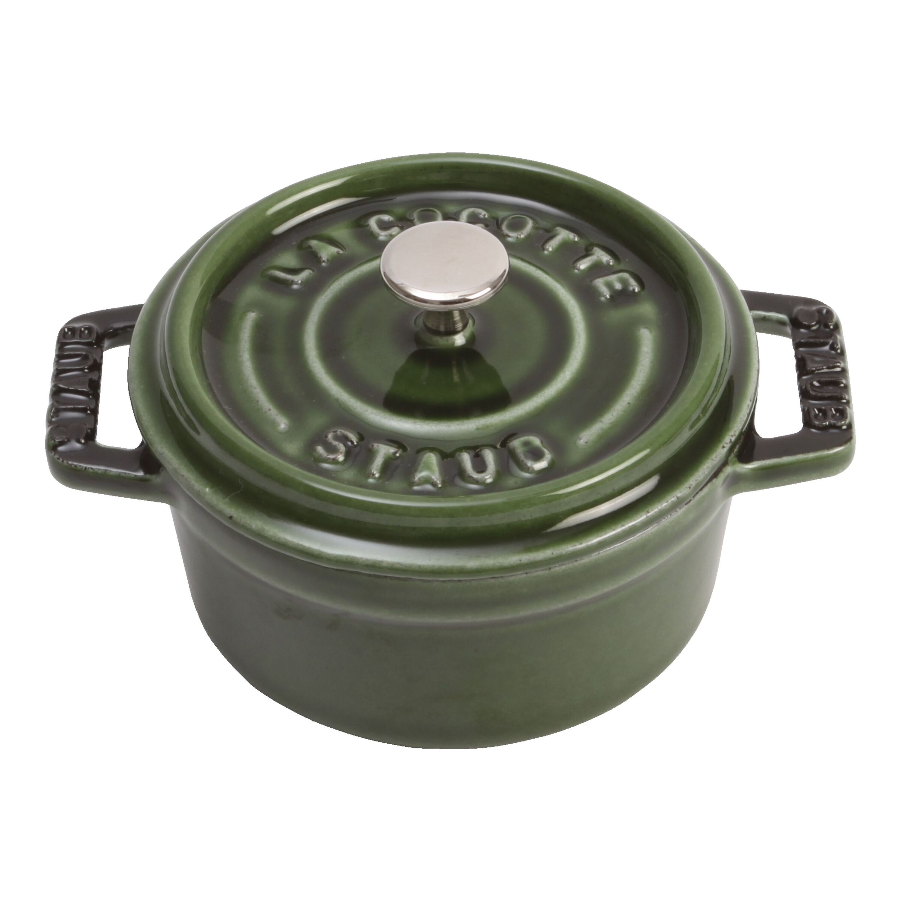 Staub        La Cocotte                Mini Cocotte 10 cm, rund, Basilikum-Grün, Gusseisen