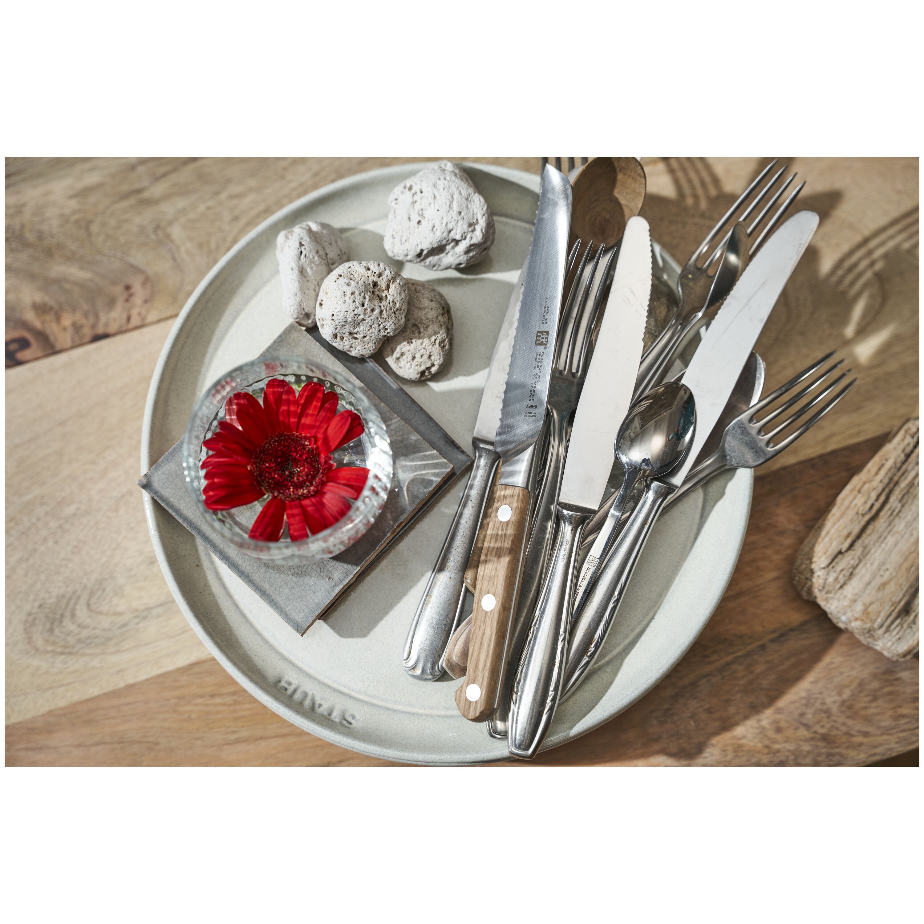 Staub        Dining Line                Teller flach 15 cm, rund, Weisser Trüffel, Keramik