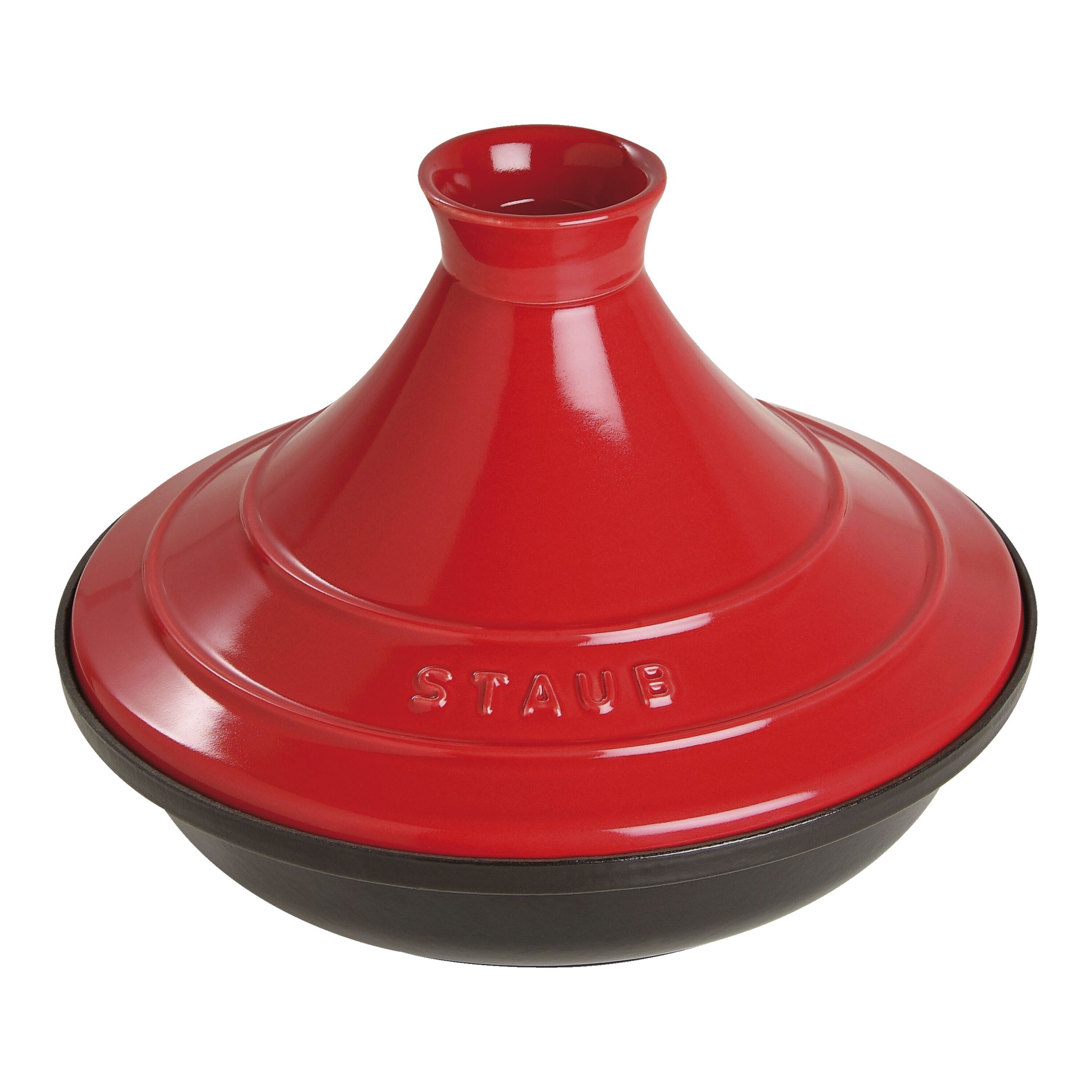 Staub        Specialities                Tajine 28 cm, rund, Kirsch-Rot, Gusseisen