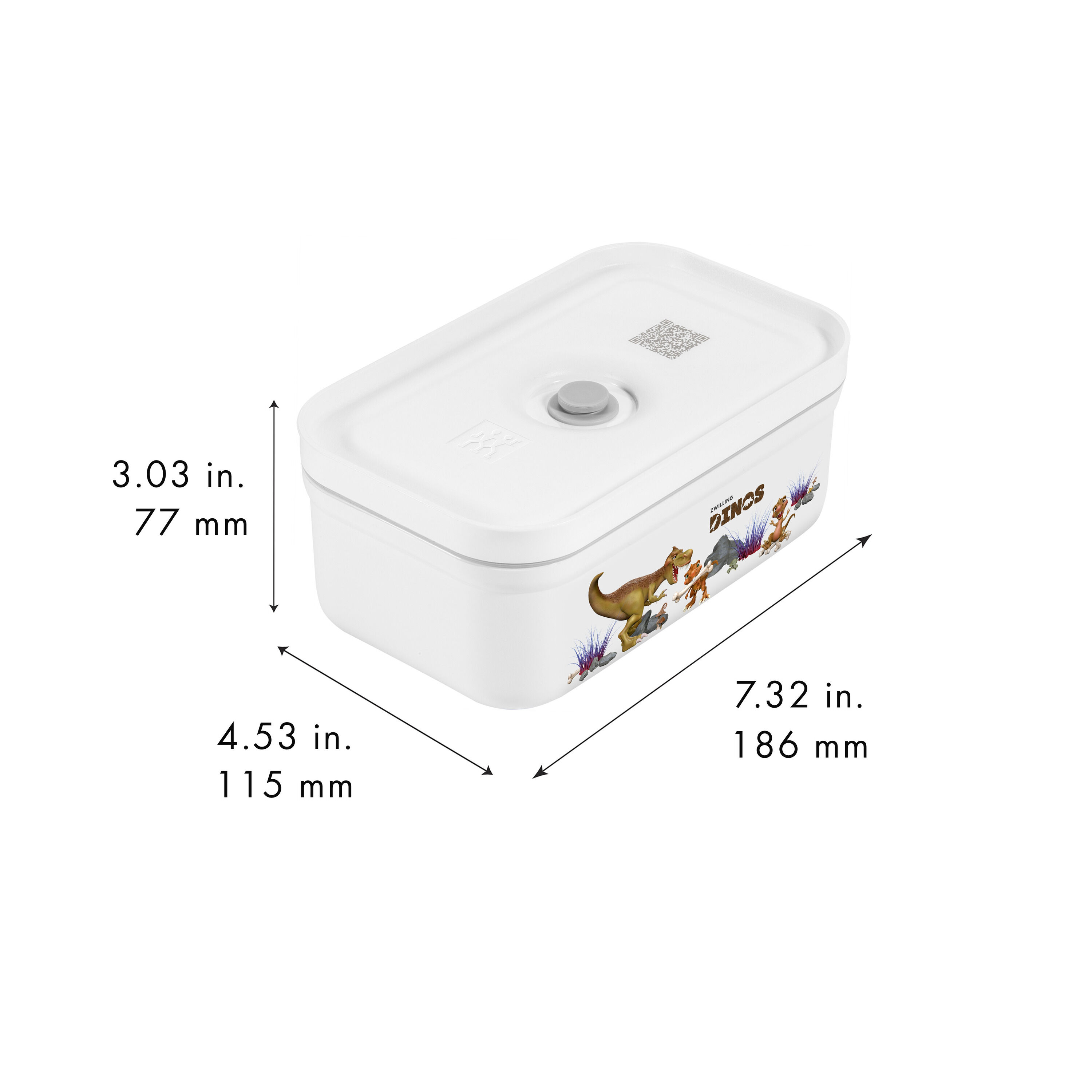 ZWILLING        Fresh & Save                Vakuum Lunchbox DINOS M, Kunststoff, Weiß-grau