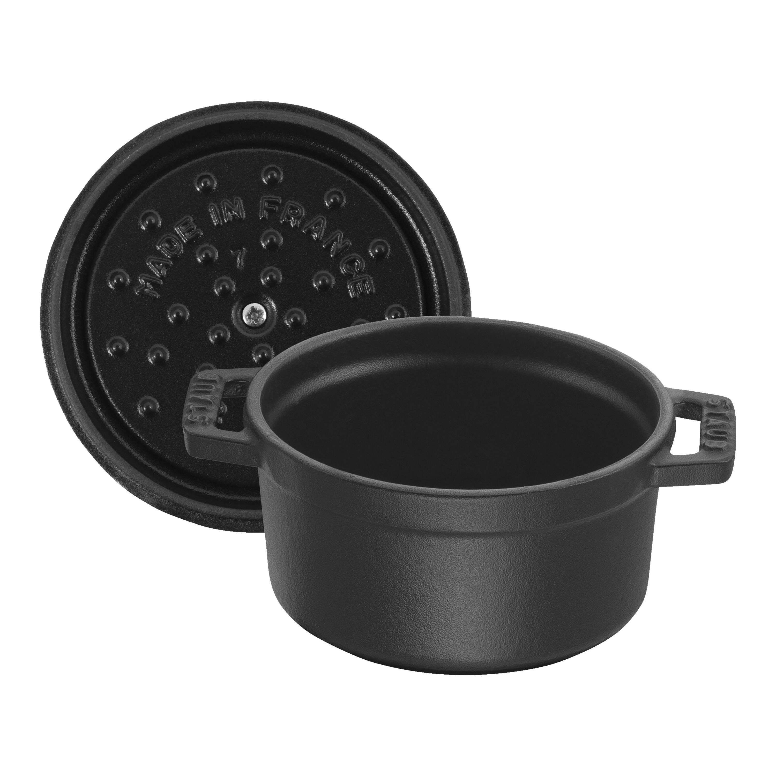 Staub        La Cocotte                Cocotte 12 cm, rund, Schwarz, Gusseisen