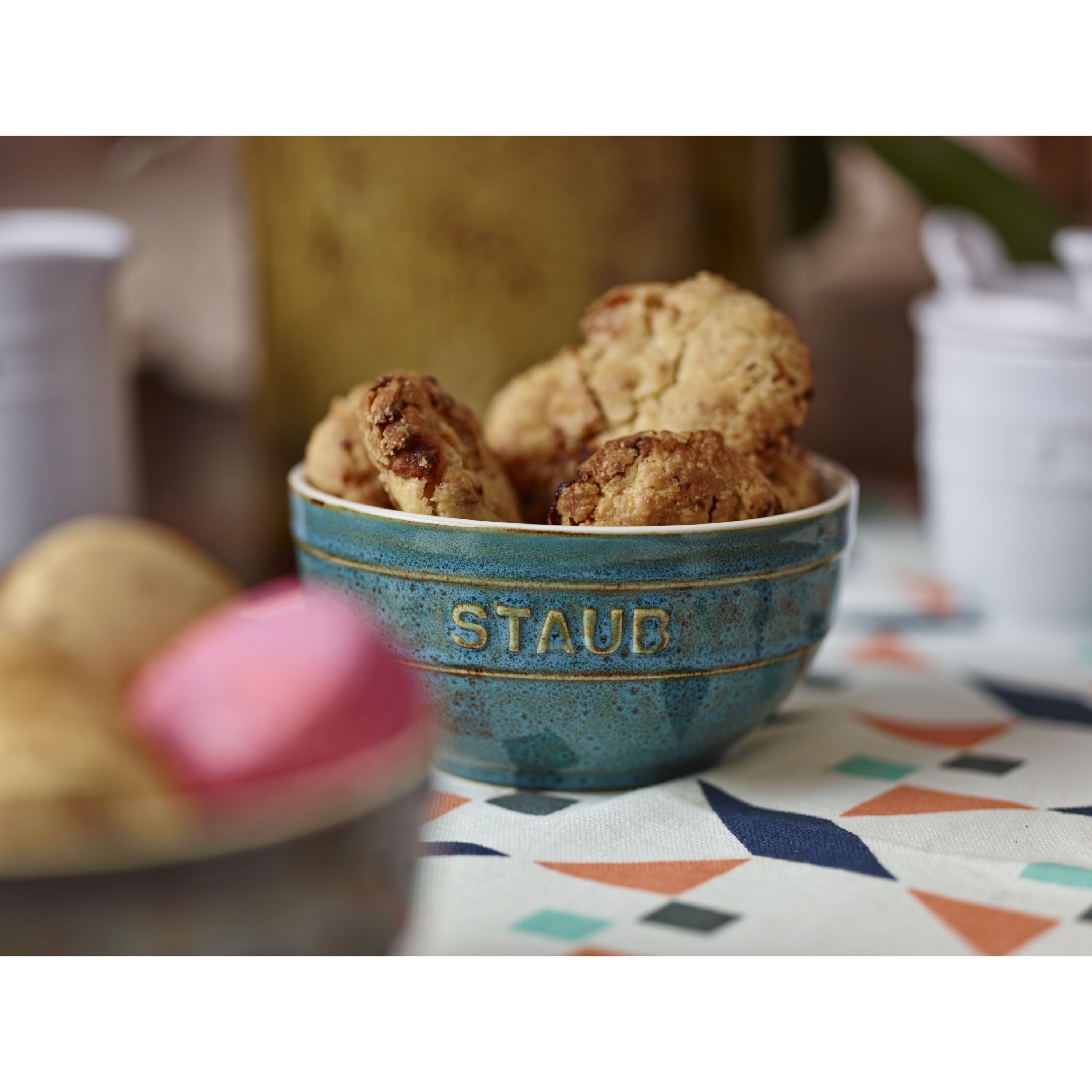 Staub        Ceramique                Schüssel 12 cm, rund, Antik-Türkis, Keramik