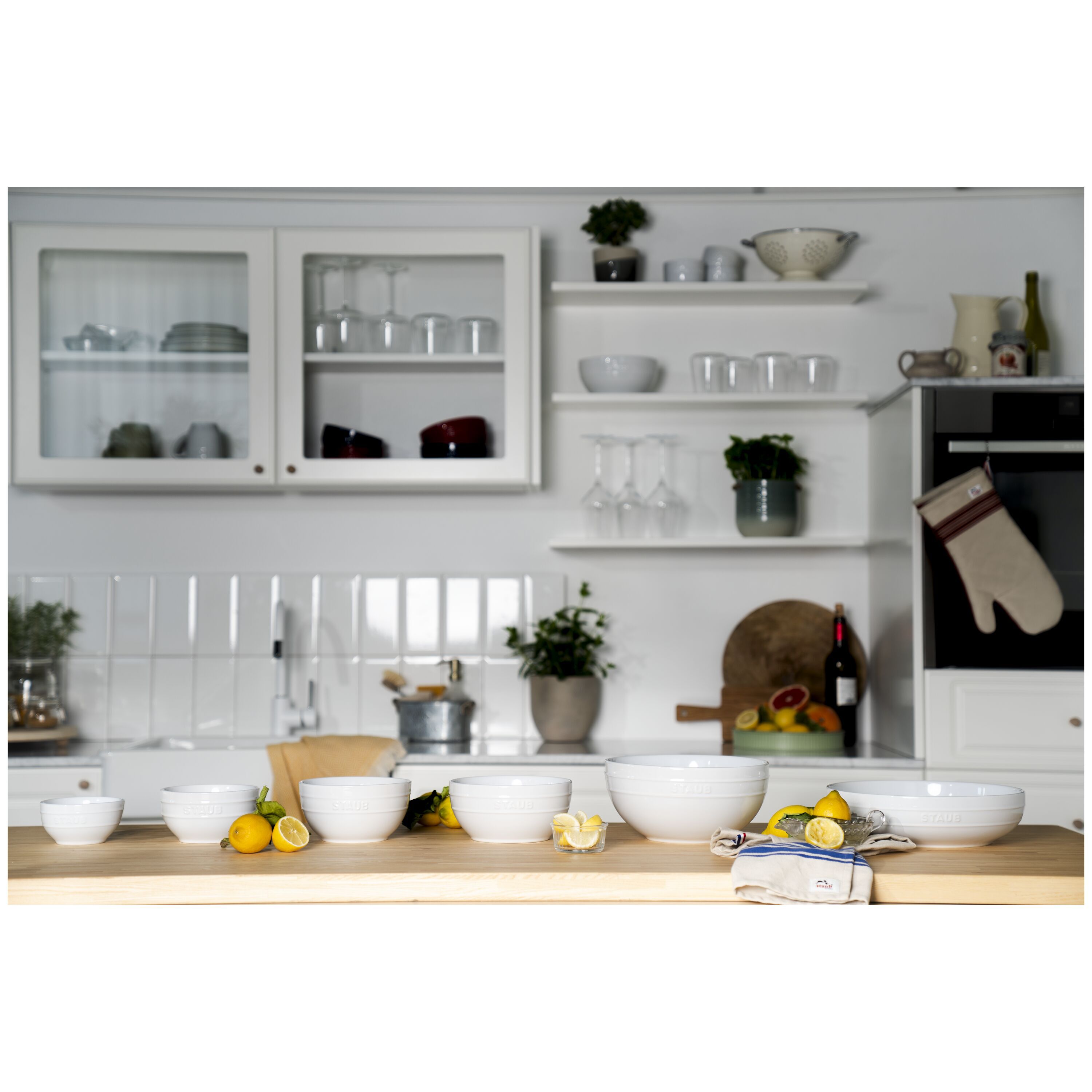 Staub        Ceramique                Schüssel 24 cm, rund, Weiß, Keramik