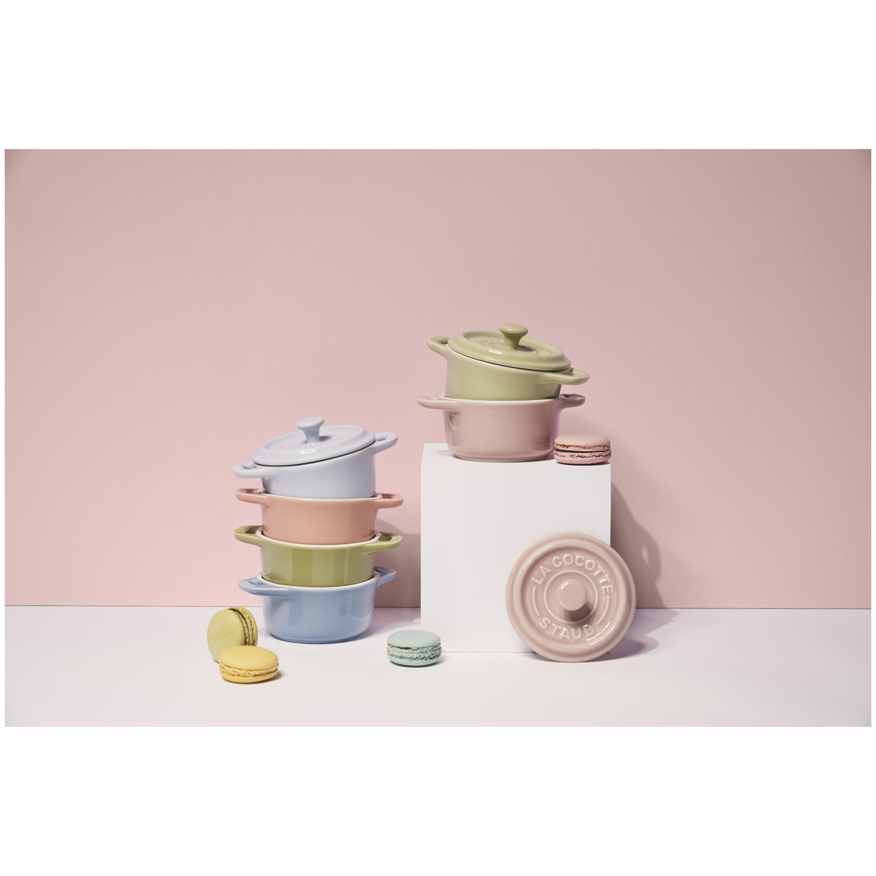 Staub        Ceramique                Cocotte Set Macaron 6-tlg, rund, Keramik