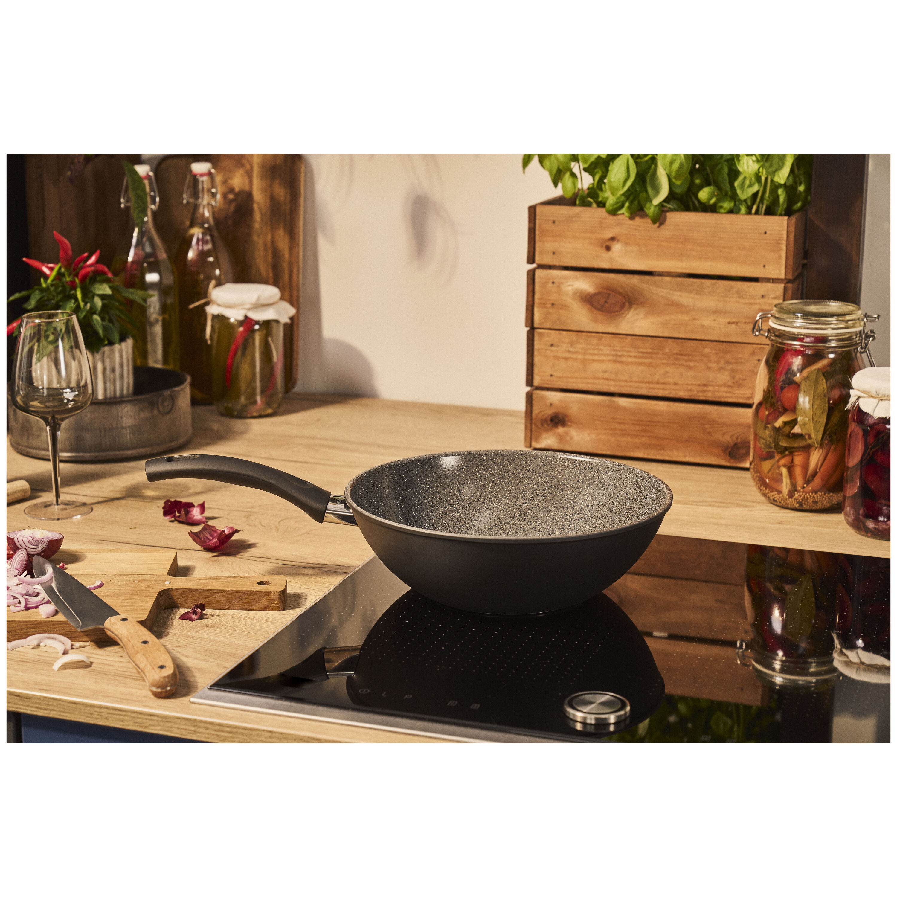 BALLARINI        Bari                Wok, 28 cm, Aluminium, Keramische Antihaftbeschichtung