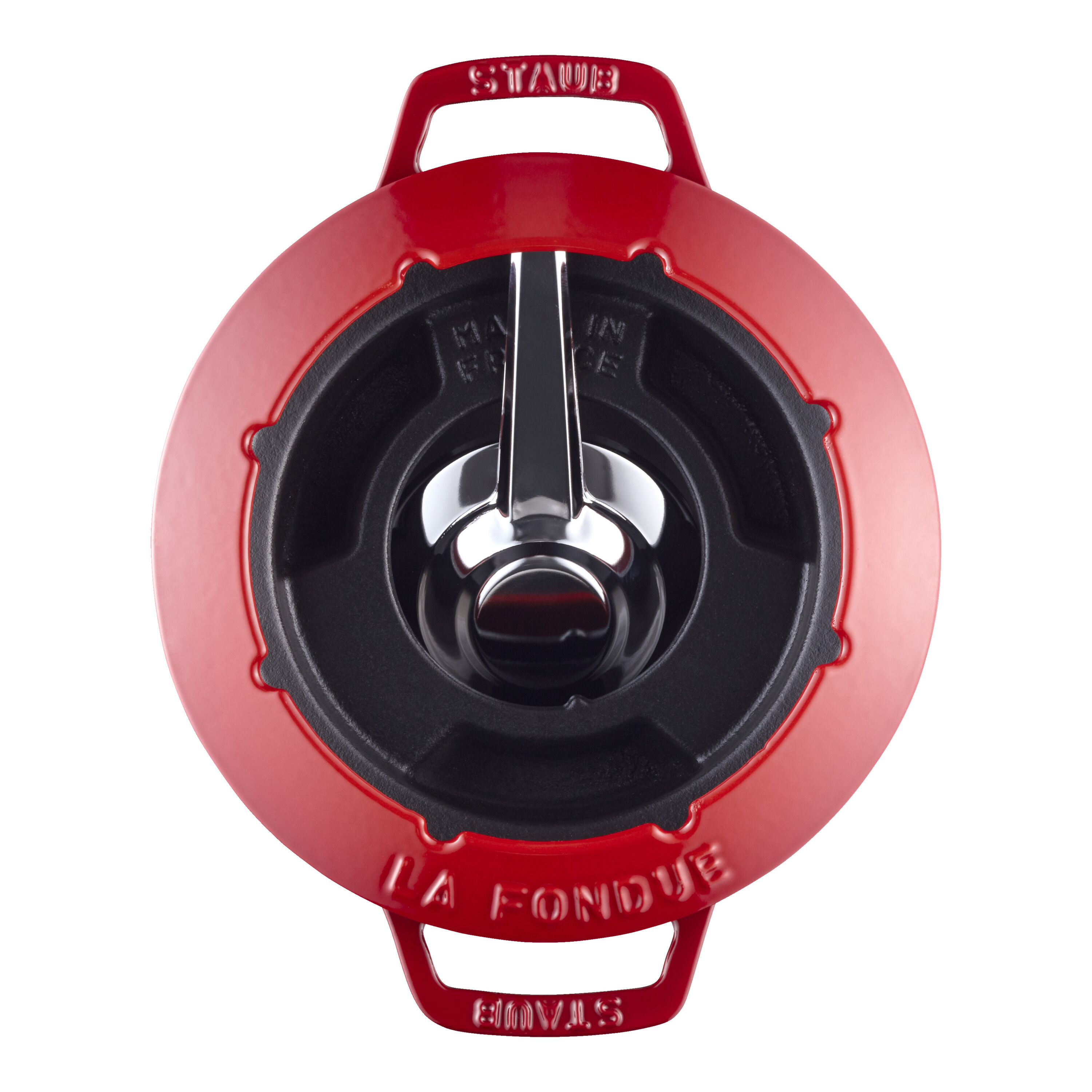 Staub        Specialities                Fondue Set 20 cm, rund, Kirsch-Rot, Gusseisen