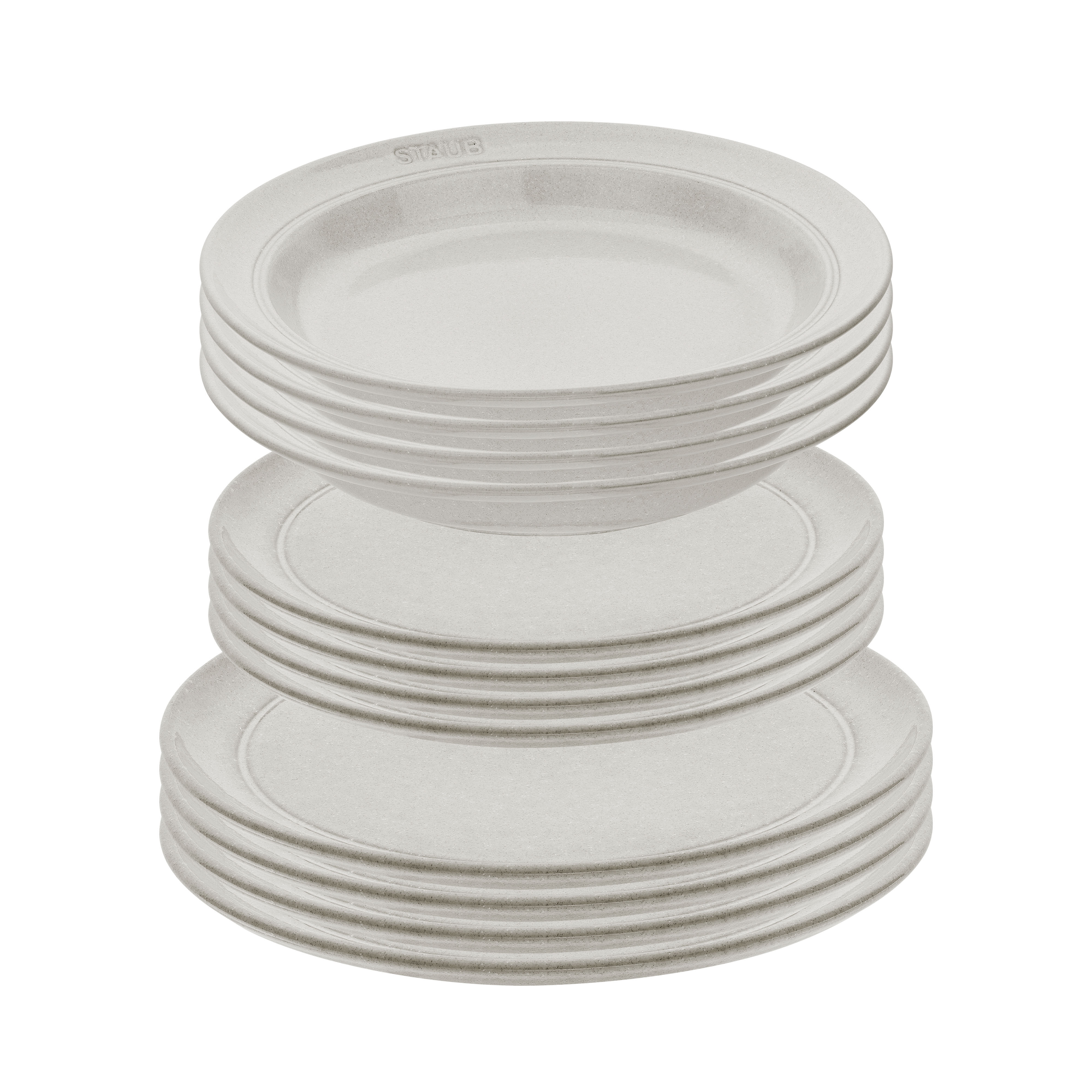Staub        Dining Line                Tellerset 12-tlg, Weisser Trüffel