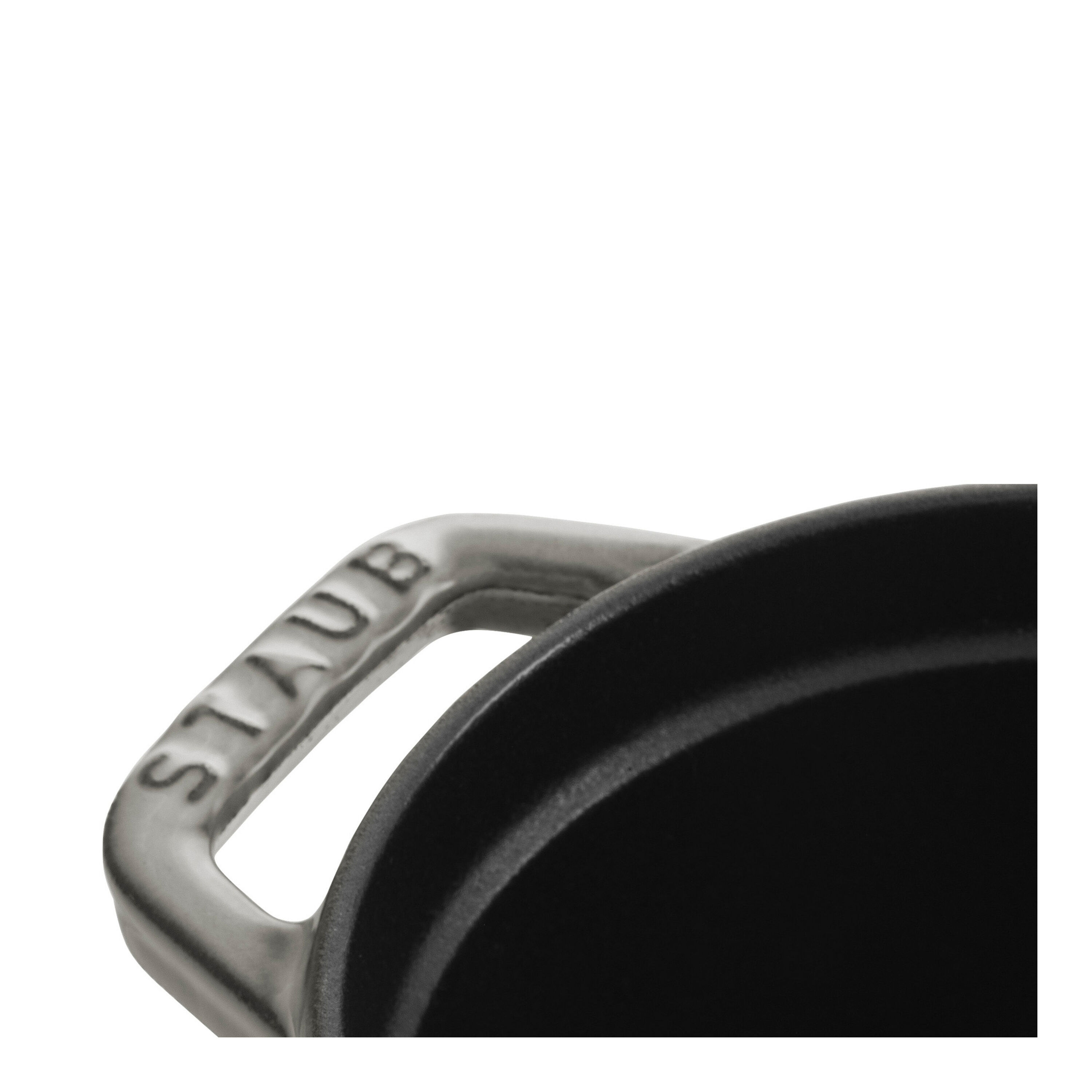 Staub        La Cocotte                Cocotte Schweinedeckel 17 cm, oval, Graphit-Grau, Gusseisen