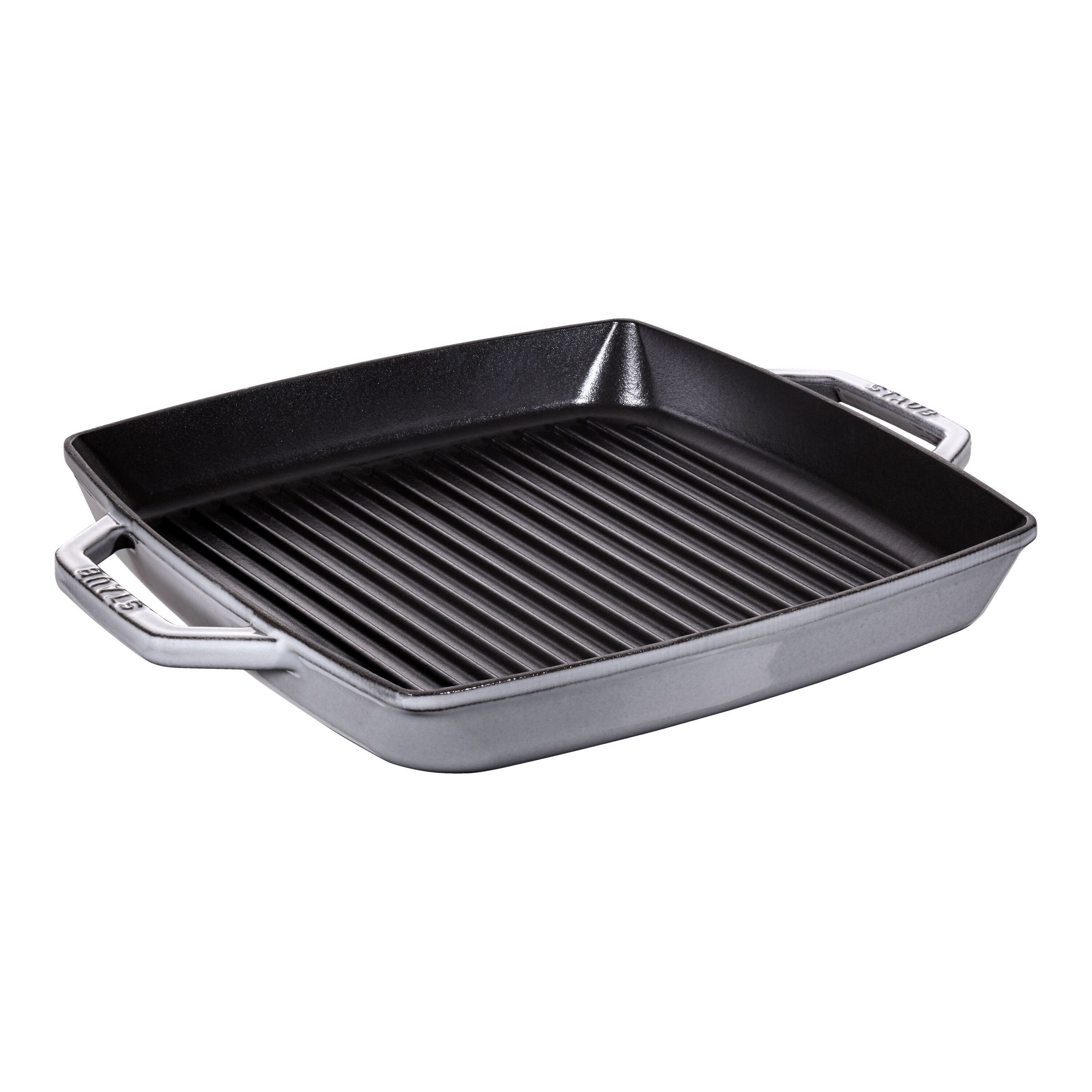 Staub        Grill Pans                Grillpfanne 33 cm, quadratisch, Graphit-Grau, Gusseisen