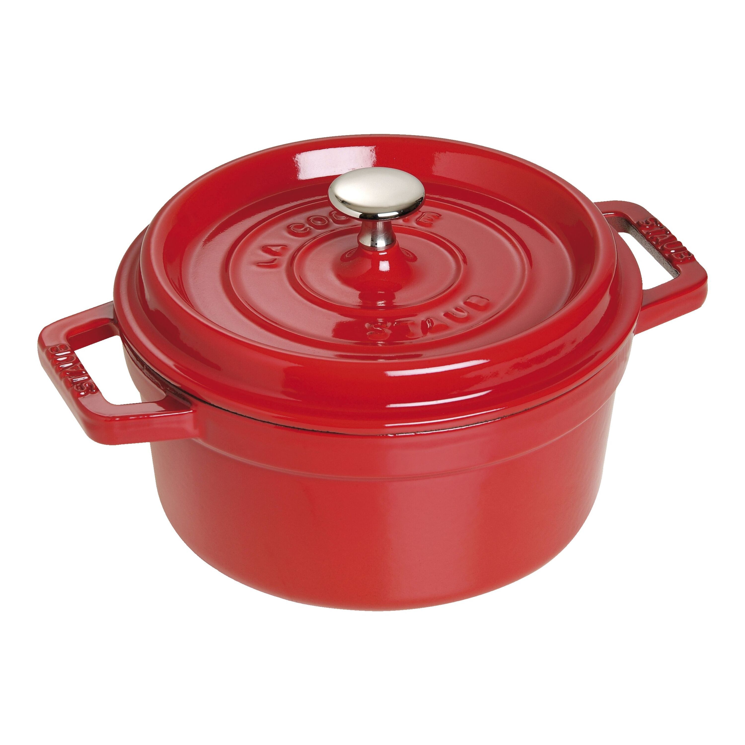 Staub        La Cocotte                Cocotte 22 cm, rund, Kirsch-Rot, Gusseisen