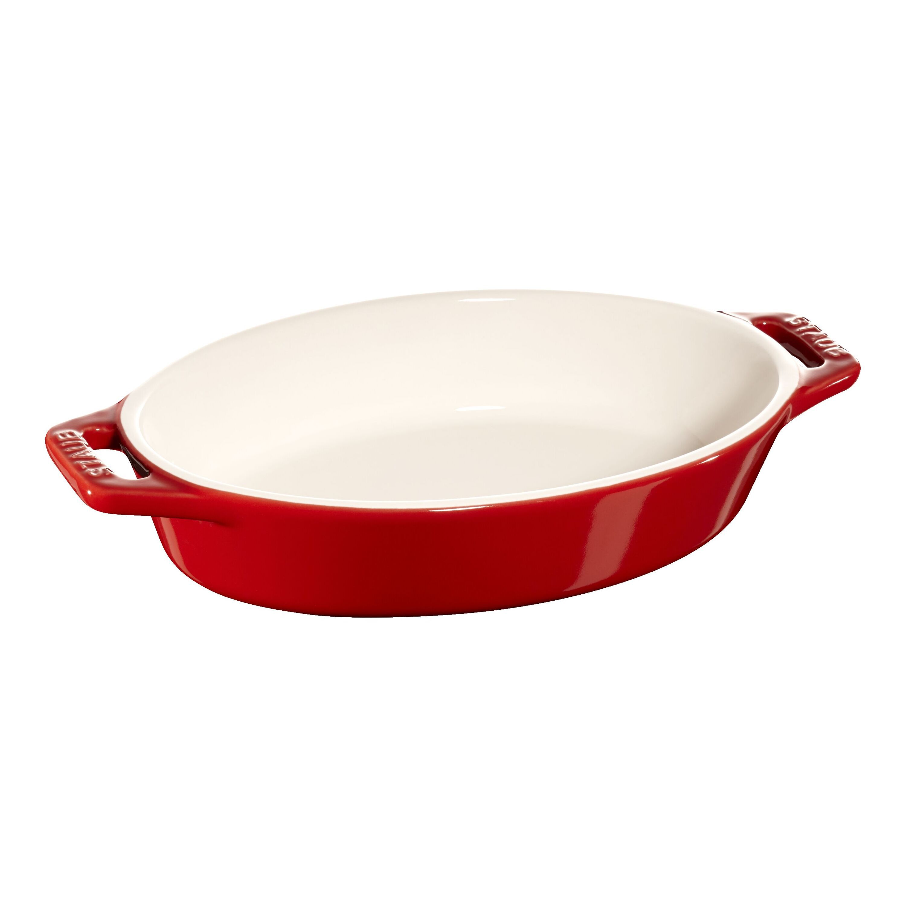 Staub        Ceramique                Auflaufform 17 cm, oval, Kirsch-Rot, Keramik