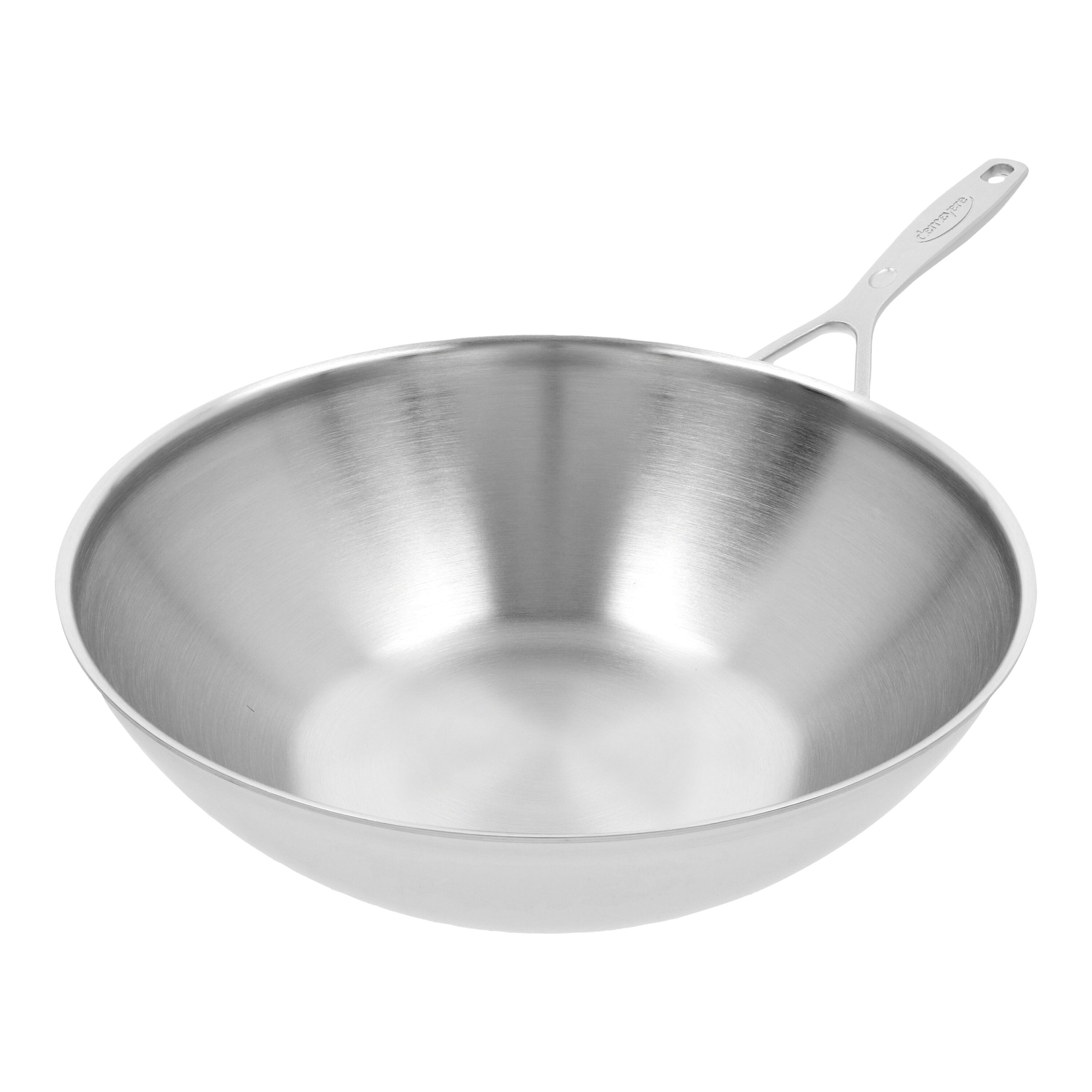 Demeyere        Industry 5                Wok flacher Boden, 30 cm, 18/10 Edelstahl