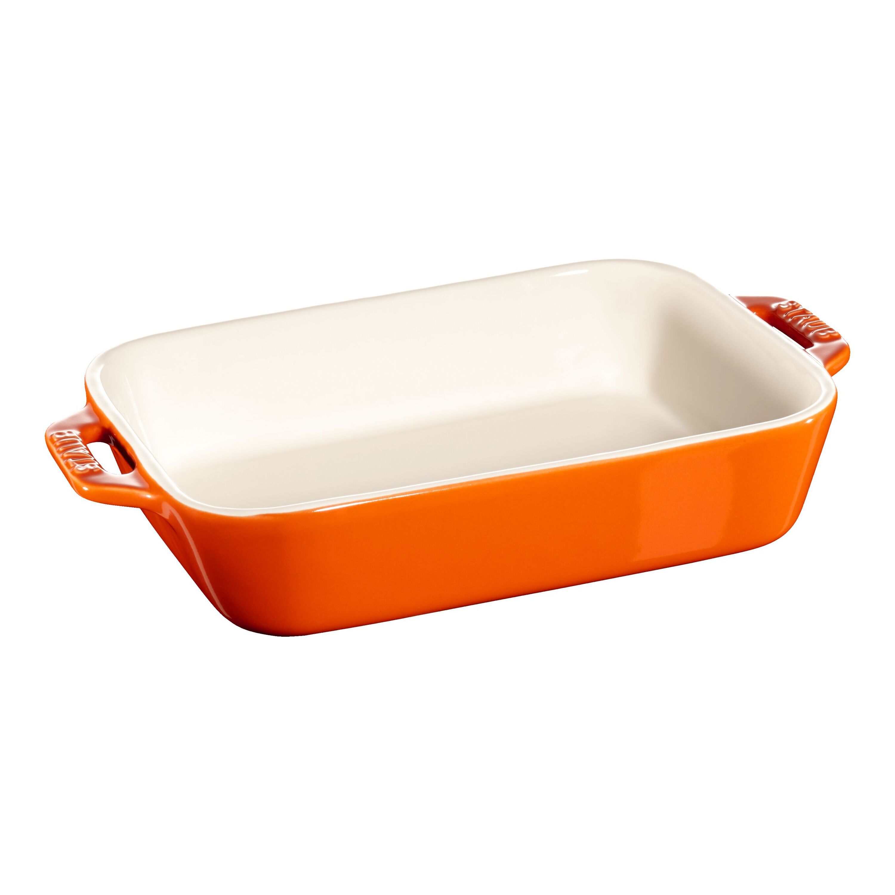Staub        Ceramique                Auflaufform 20 x 16 cm, rechteckig, Orange, Keramik