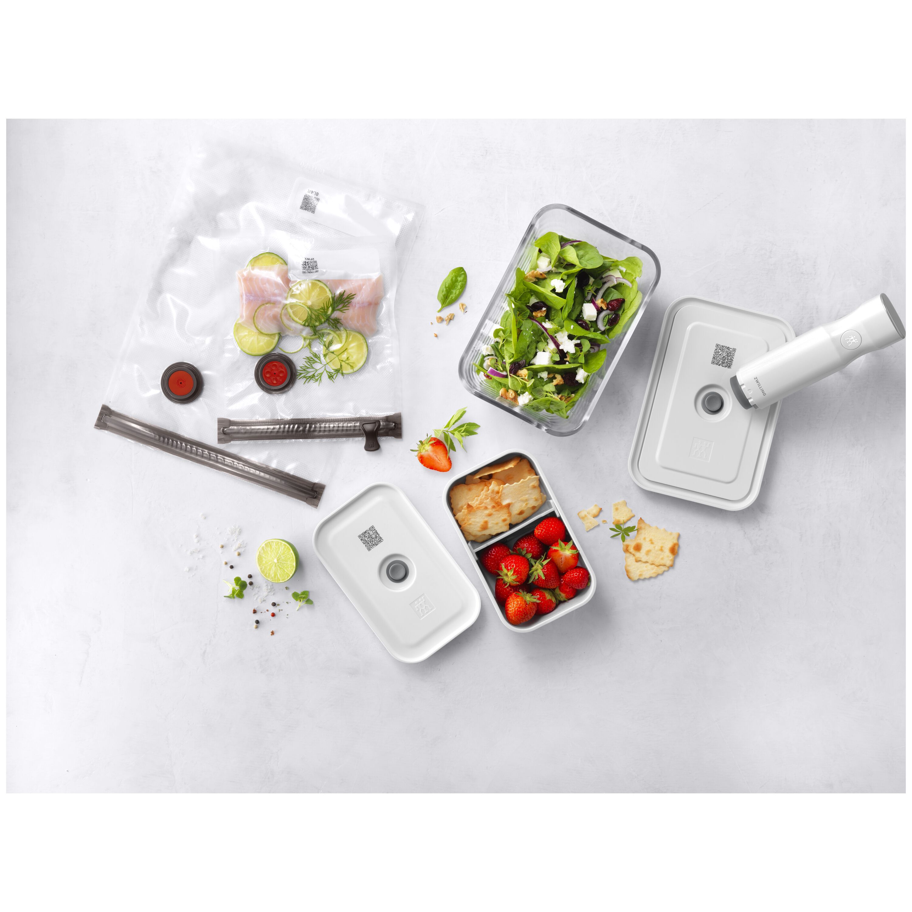 ZWILLING        Fresh & Save                Vakuum Starter Set, Mix / Glas L/Lunchbox M, 7-tlg, Weiß