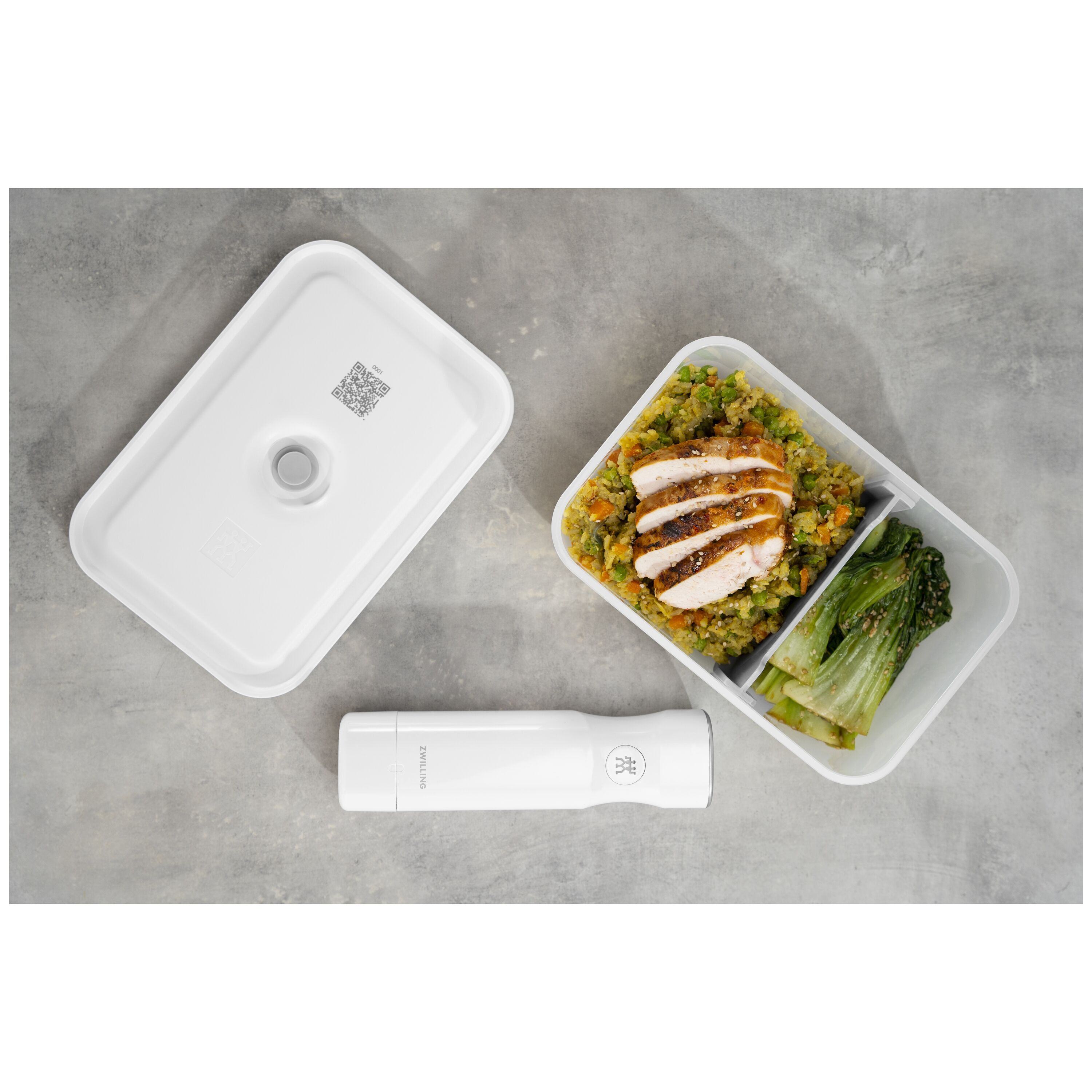 ZWILLING        Fresh & Save                Vakuum Lunchbox L, Kunststoff, Semitransparent-Grau