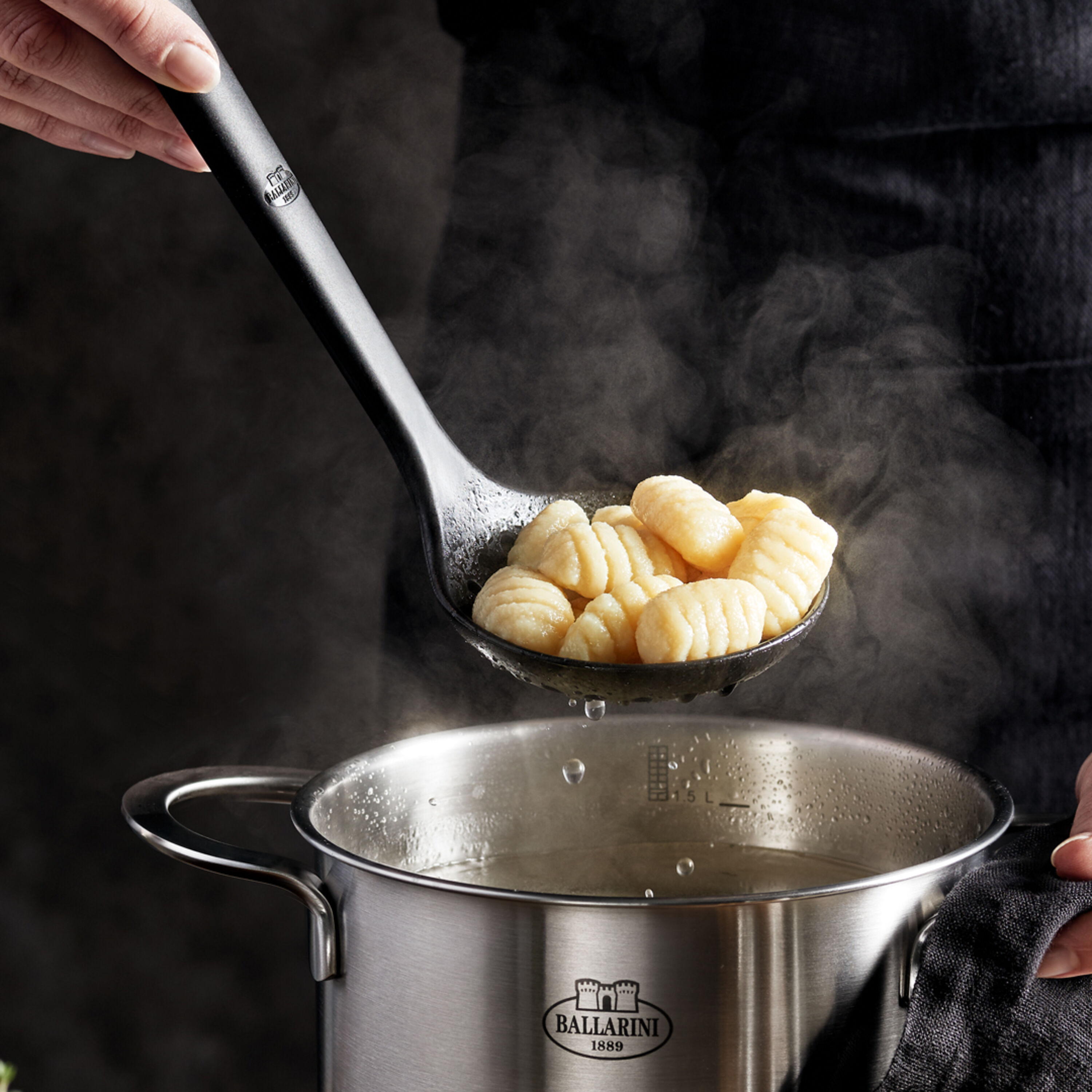 BALLARINI                        Nero Mix - Pfannenwender, Suppenkelle, Teigschaber, Pastalöffel