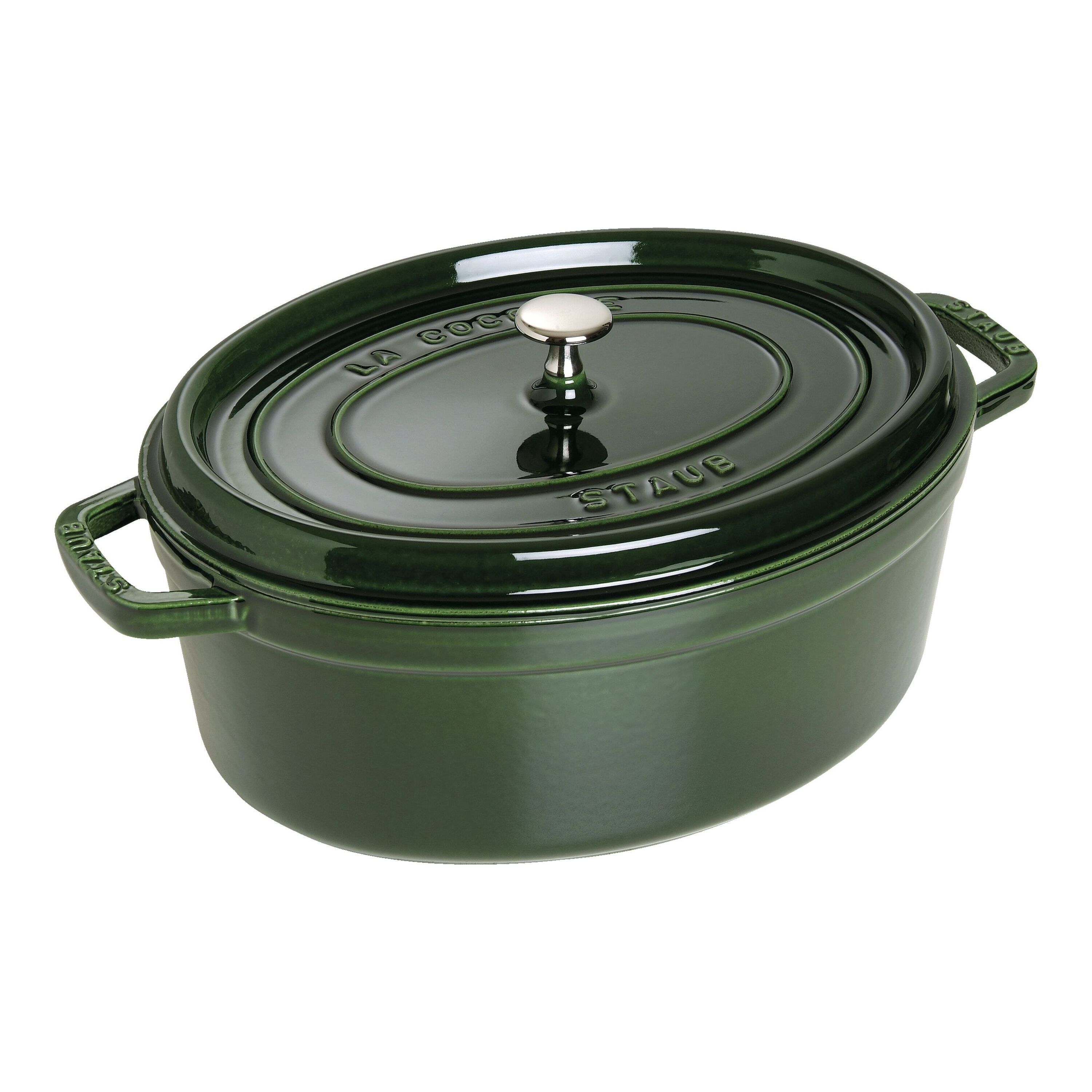 Staub        La Cocotte                Cocotte 33 cm, oval, Basilikum-Grün, Gusseisen