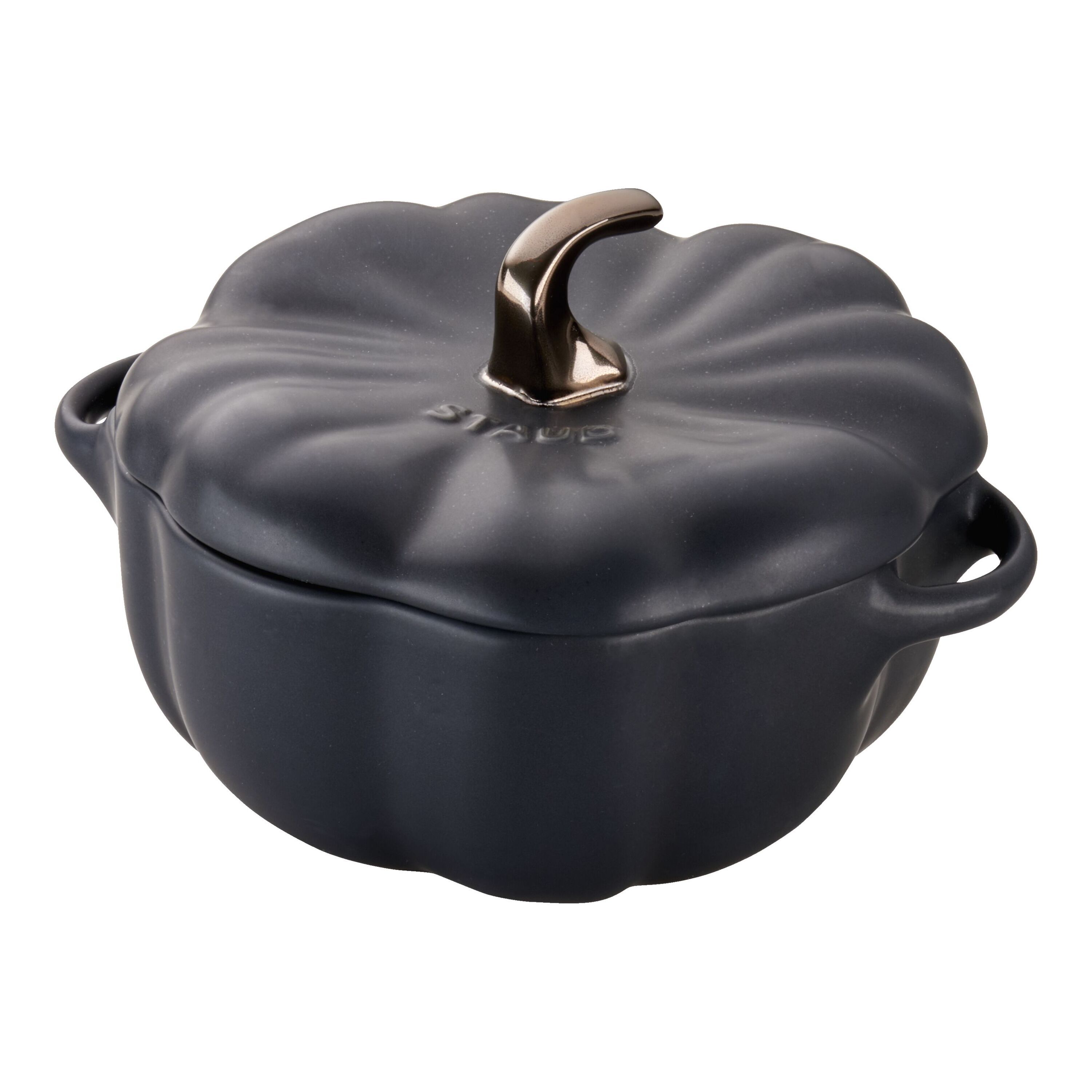 Staub        Ceramique                Cocotte 15 cm, Kürbis, Schwarz, Keramik