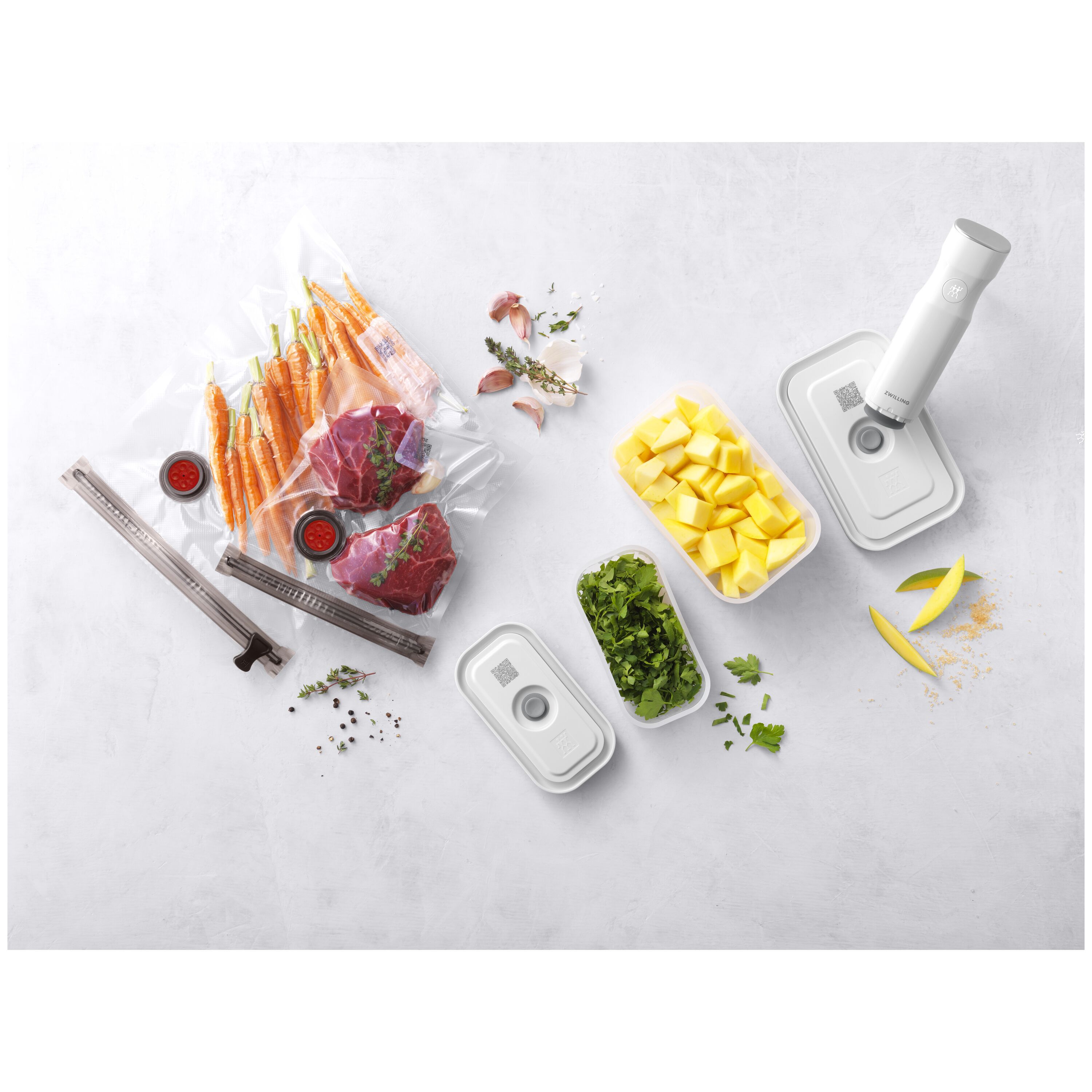ZWILLING        Fresh & Save                Vakuum Starter Set, Kunststoff / S/M, 7-tlg, Weiß