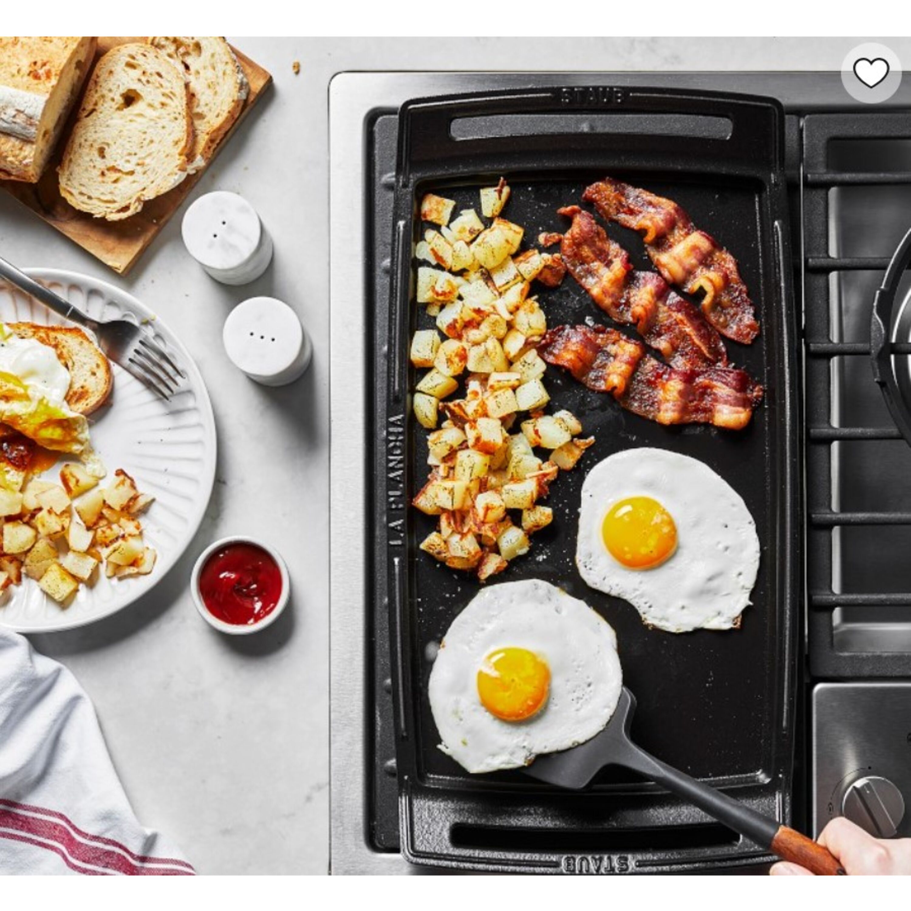 Staub        Pans                Plancha 48 cm x 25 cm, rechteckig, Schwarz, Gusseisen