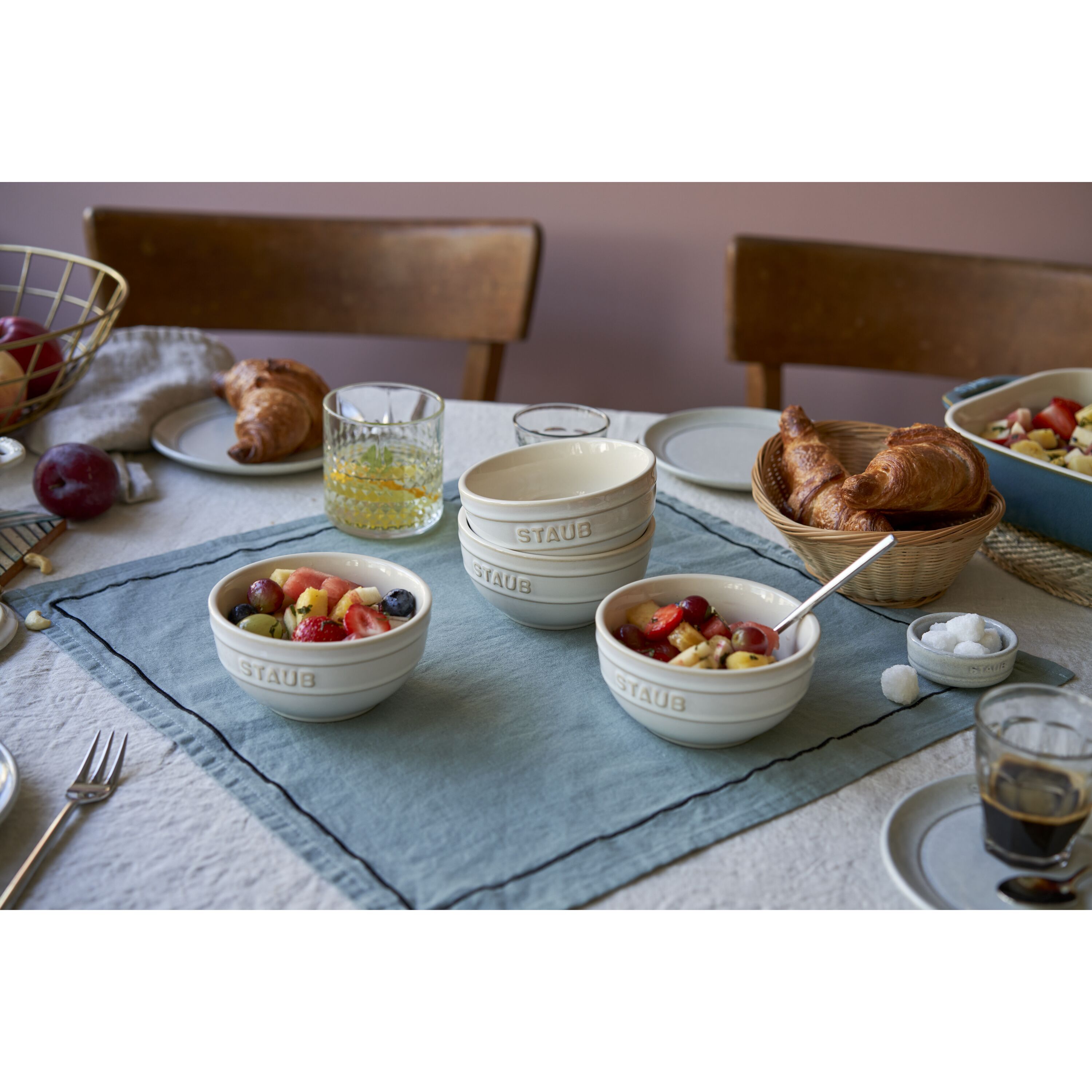 Staub        Ceramique                Schüssel 14 cm, rund, Elfenbein-Weiß, Keramik