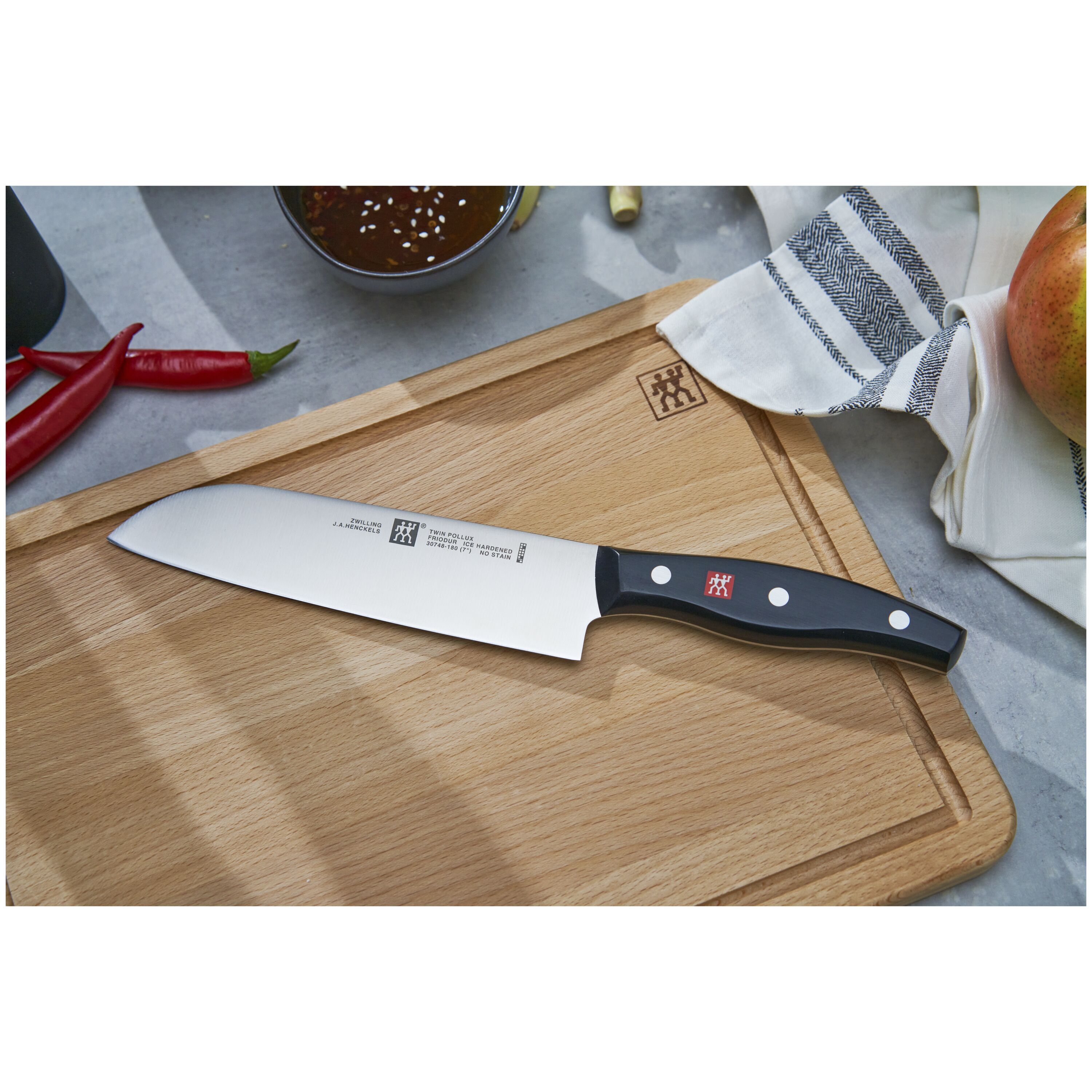 ZWILLING        TWIN Pollux                Santokumesser 18 cm, Glattschliff