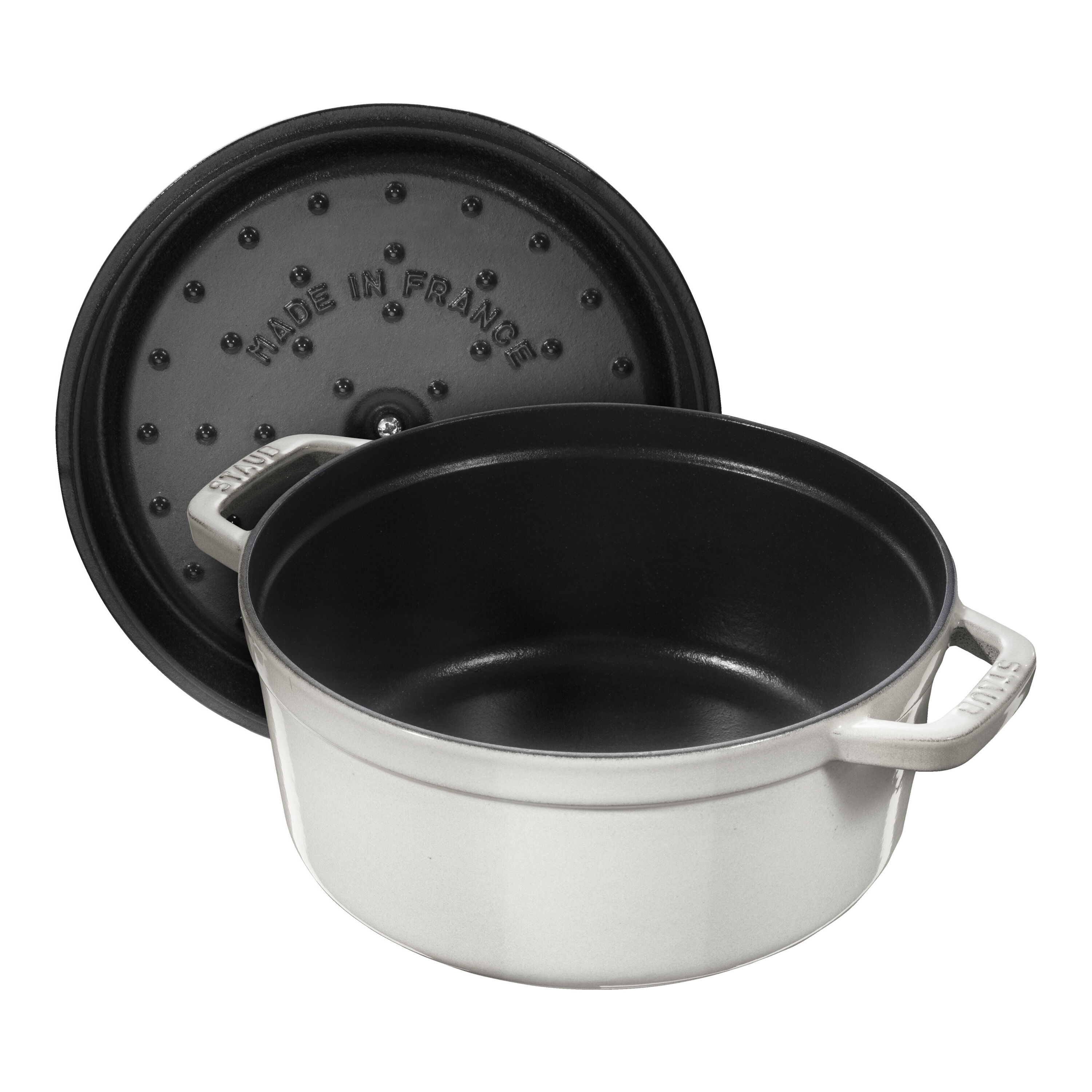 Staub        La Cocotte                Cocotte 26 cm, rund, Weisser Trüffel, Gusseisen