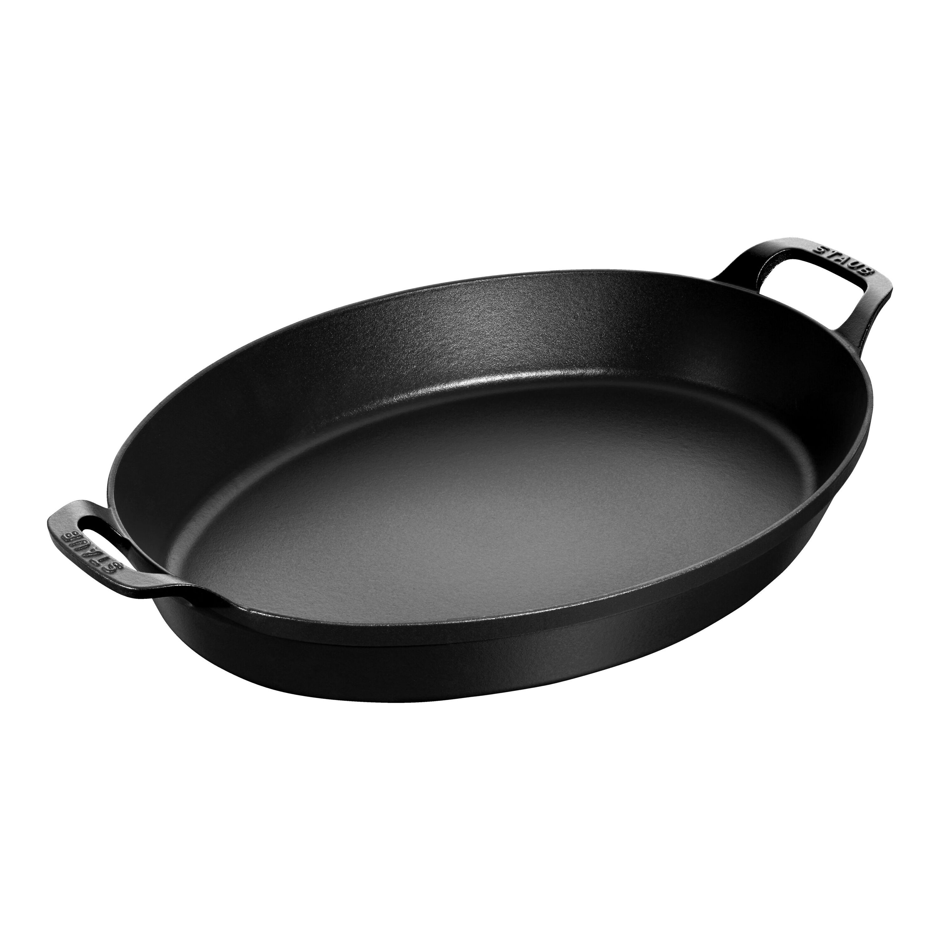 Staub        Specialities                Ofenform mit 2 Griffen 37 cm, oval, Schwarz, Gusseisen