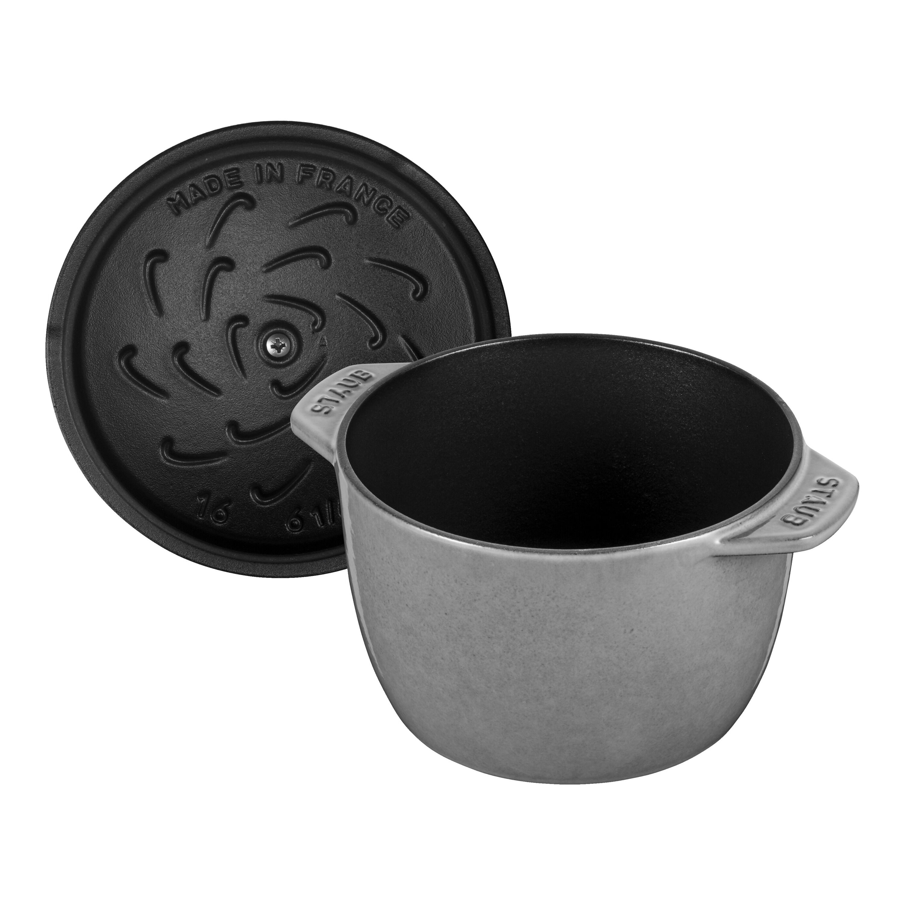 Staub        La Cocotte                Reis-Cocotte 16 cm, rund, Graphit-Grau, Gusseisen
