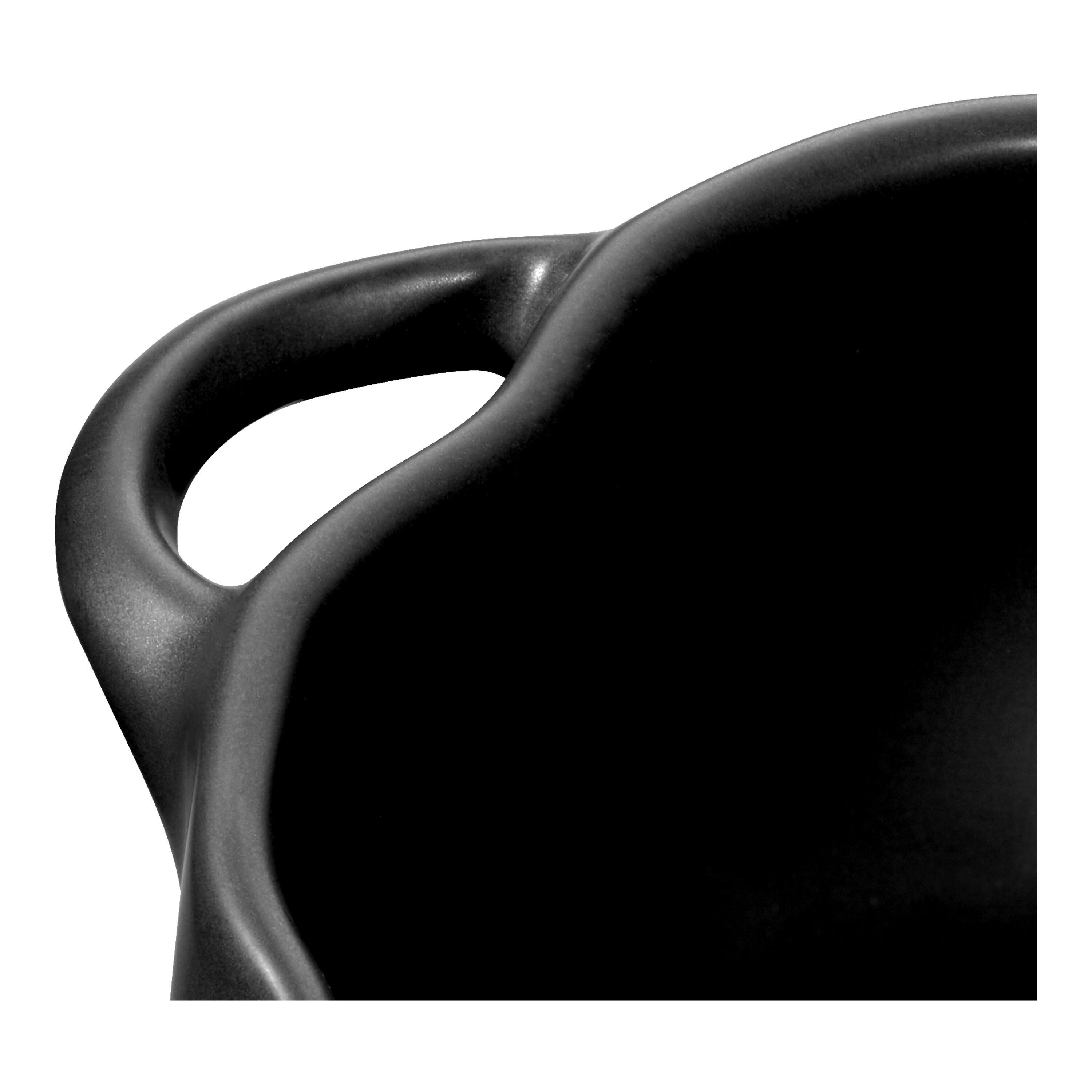 Staub        Ceramique                Cocotte 12 cm, Kürbis, Schwarz, Keramik