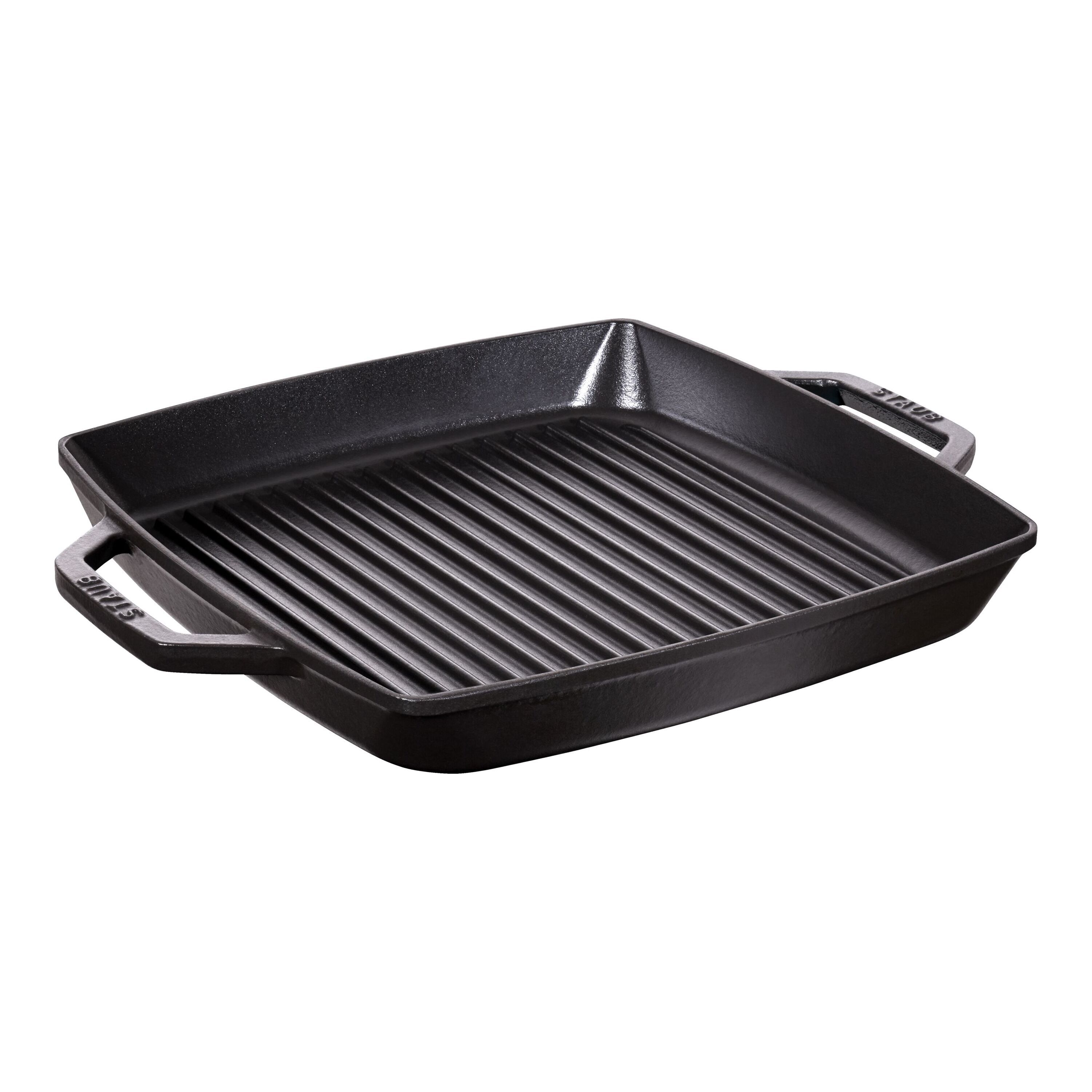 Staub        Grill Pans                Grillpfanne 33 cm, quadratisch, Schwarz, Gusseisen