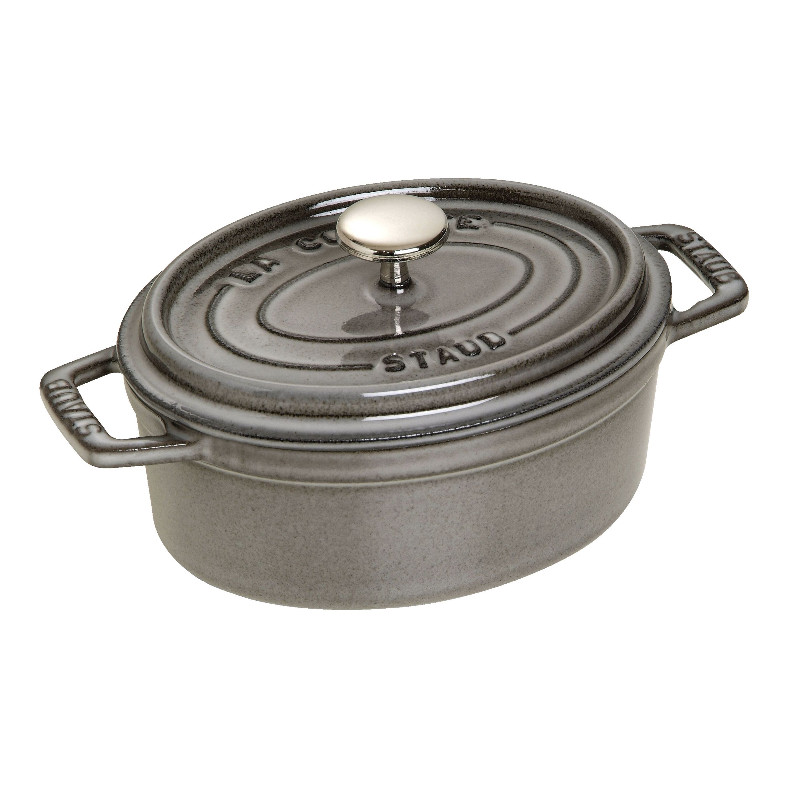 Staub        La Cocotte                Cocotte 17 cm, oval, Graphit-Grau, Gusseisen