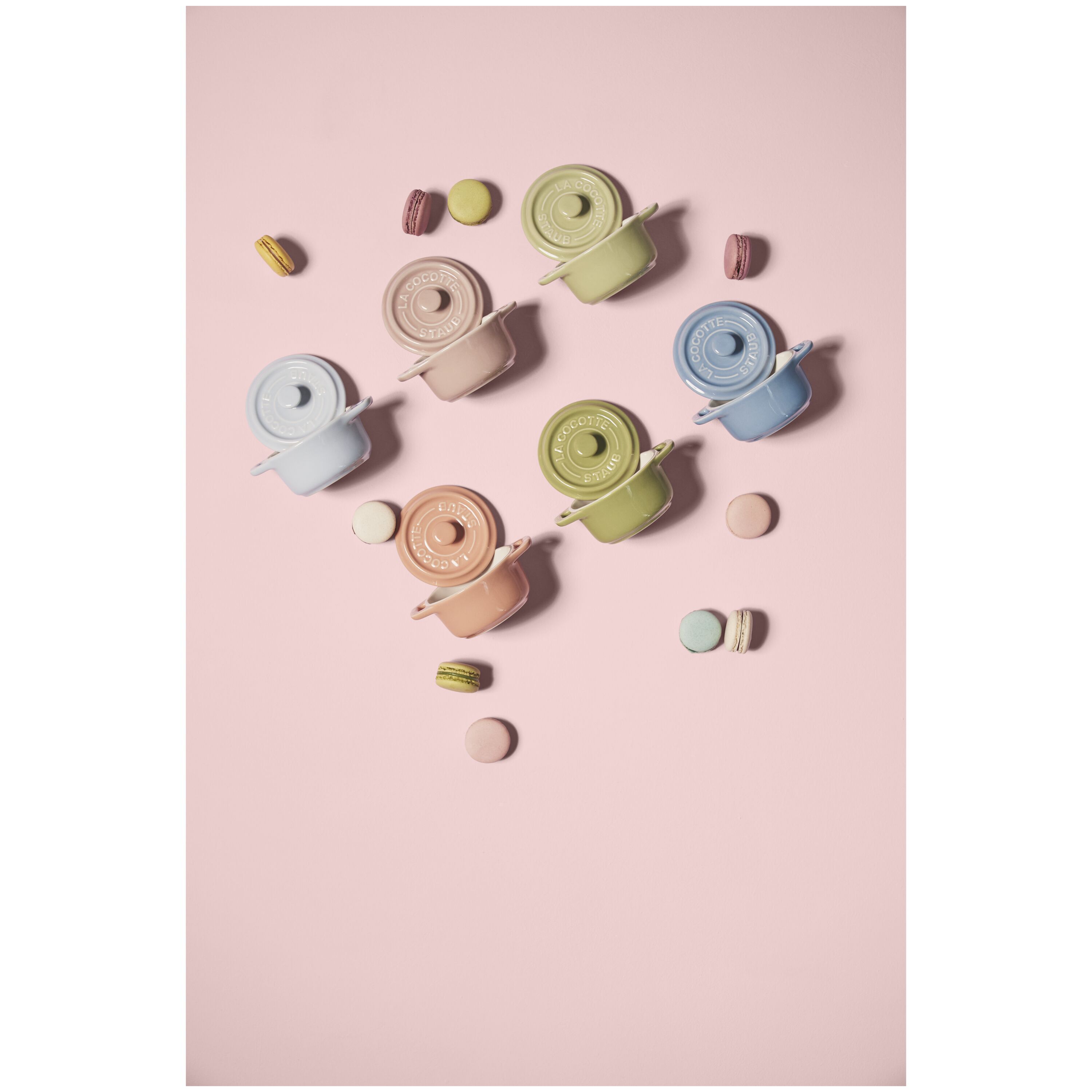 Staub        Ceramique                Cocotte Set Macaron 6-tlg, rund, Keramik