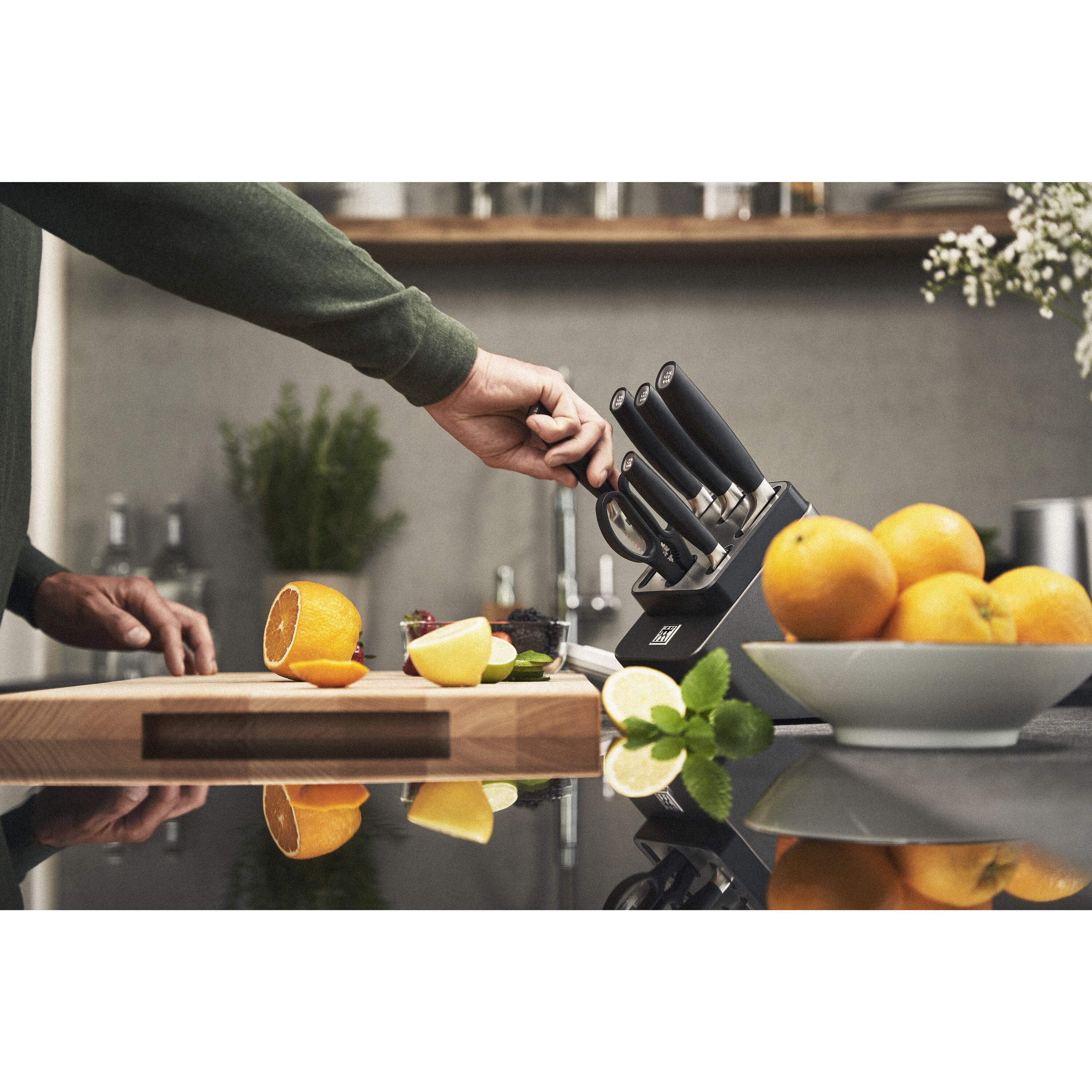 ZWILLING        All * Star                7-tlg, Messerblockset, Silber, Anthrazit