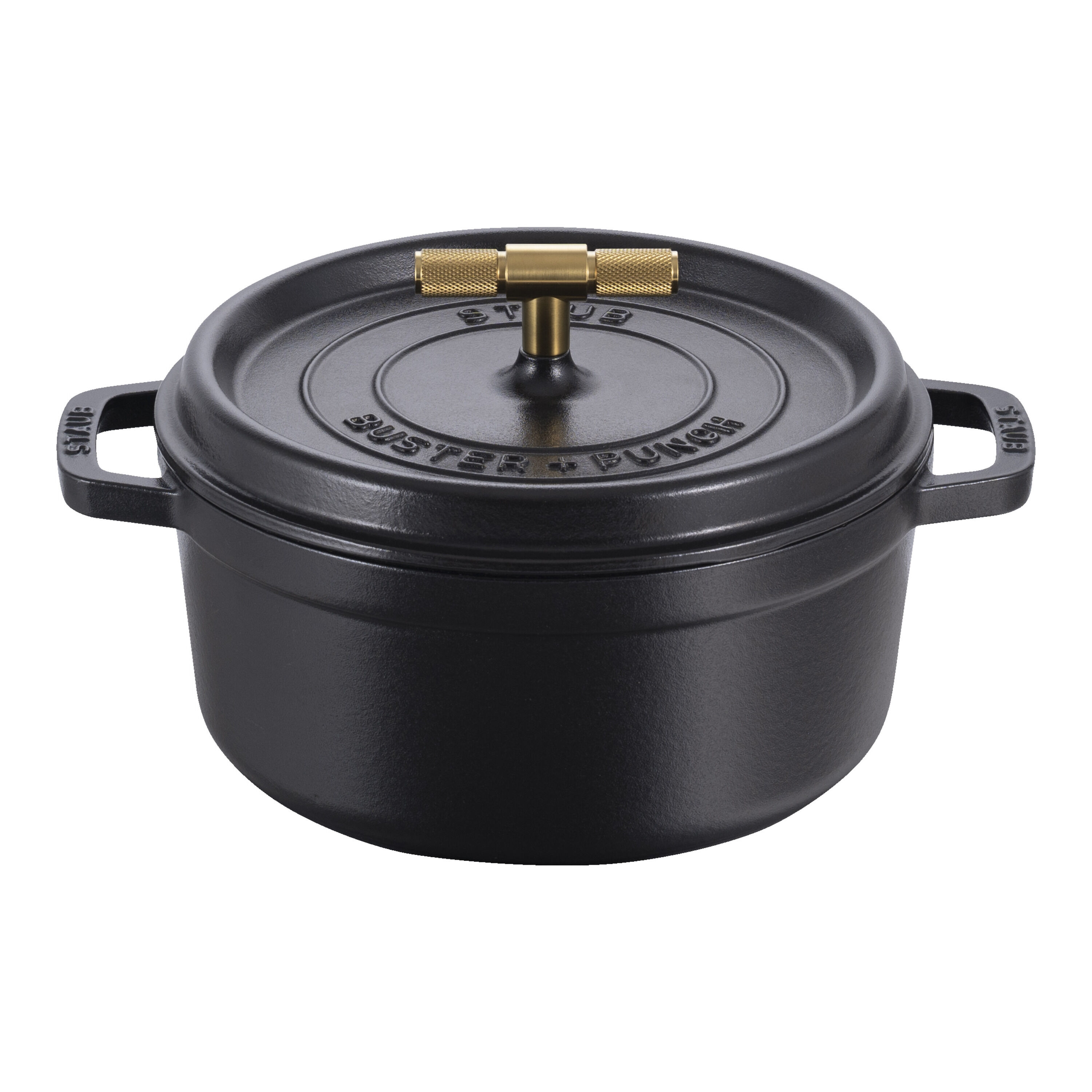 Staub        La Cocotte                Cocotte Buster+Punch 24 cm, rund, Schwarz, Gusseisen