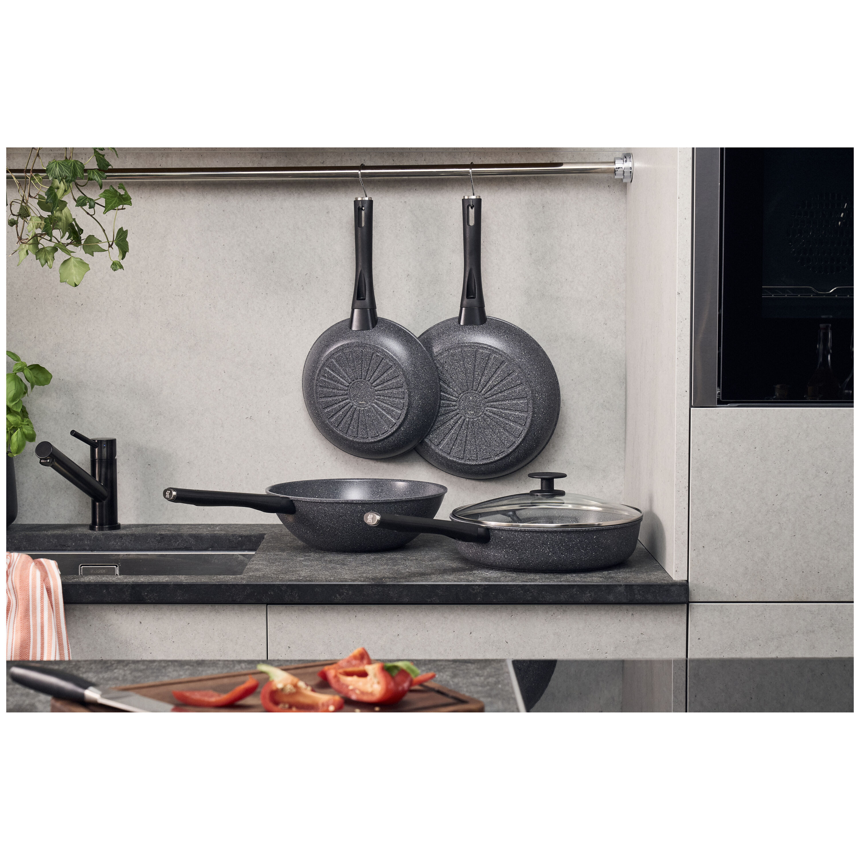 ZWILLING        Terreno Plus                Bratpfannenset 3-tlg, Aluminium, Titanverstärkte keramische Antihaftbeschichtung