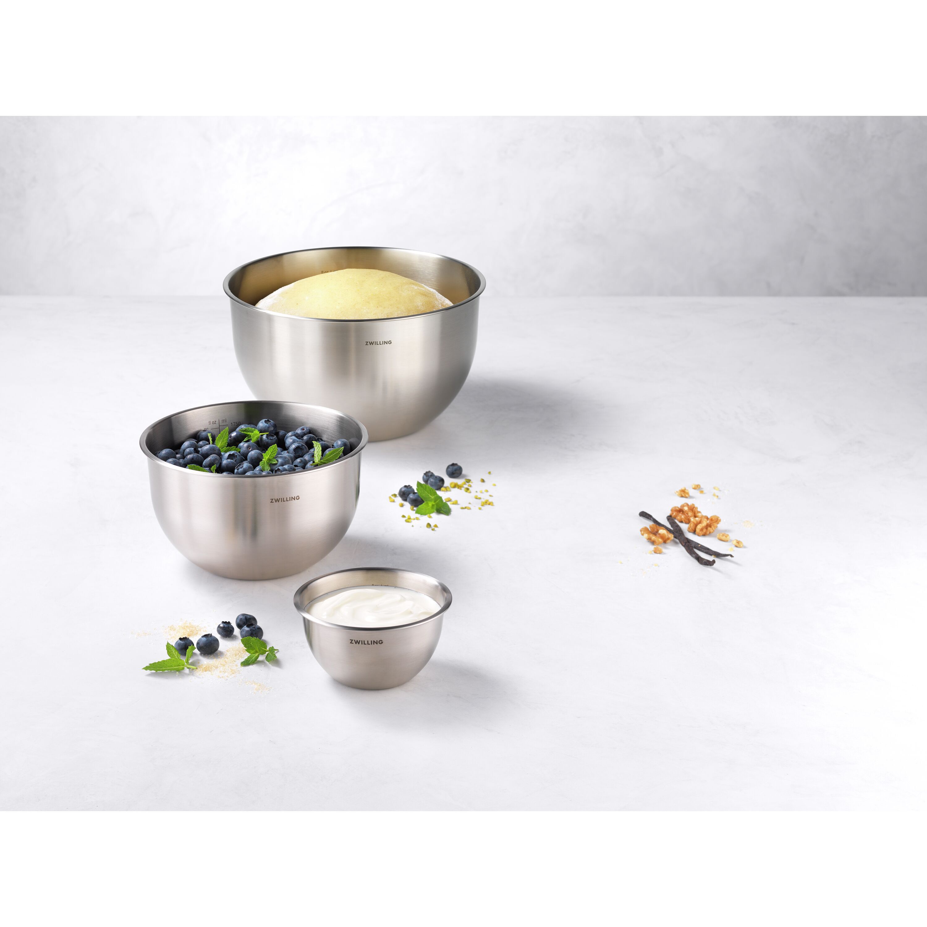 ZWILLING        Fresh & Save BOWLS                Schüssel Set S/M/L / 3-tlg, Edelstahl, Silber
