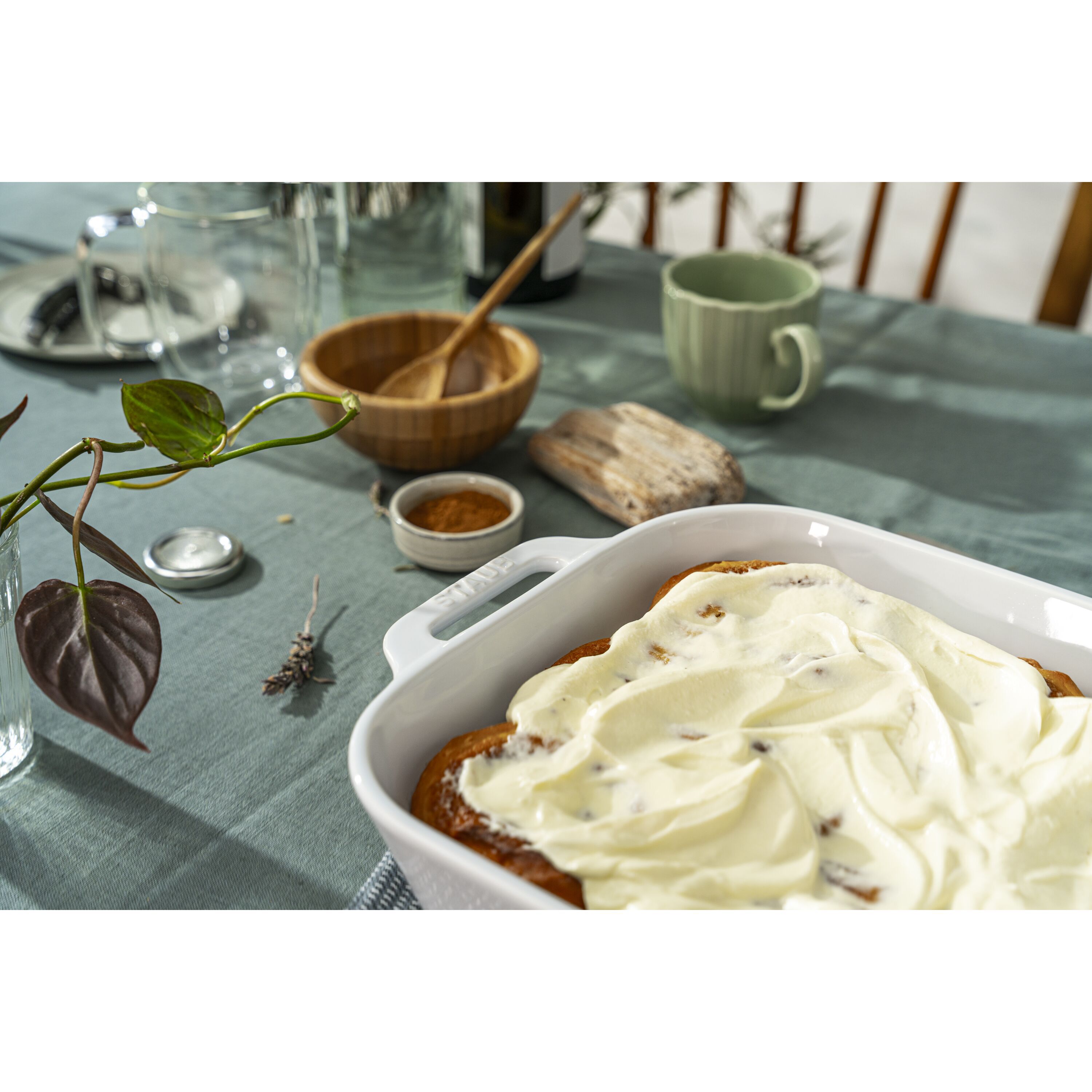 Staub        Ceramique                Auflaufform 34 x 24 cm, rechteckig, Weiß, Keramik