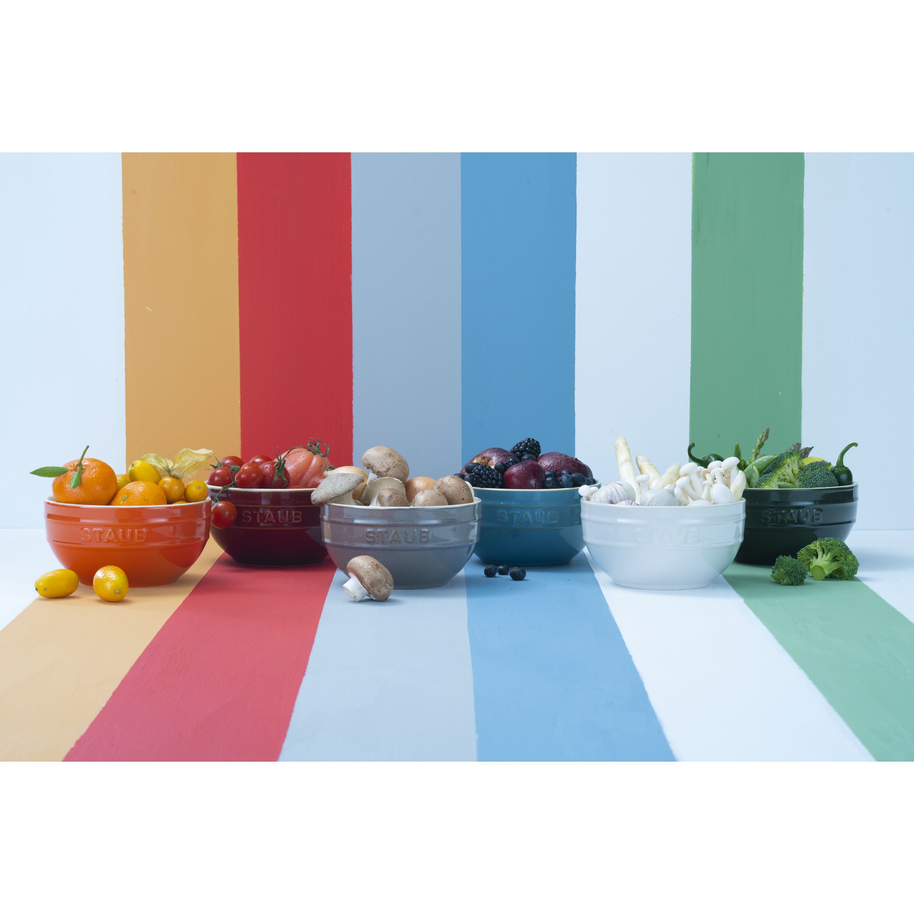 Staub        Ceramique                Schüssel Set Regenbogen 12 cm / 6-tlg, Keramik