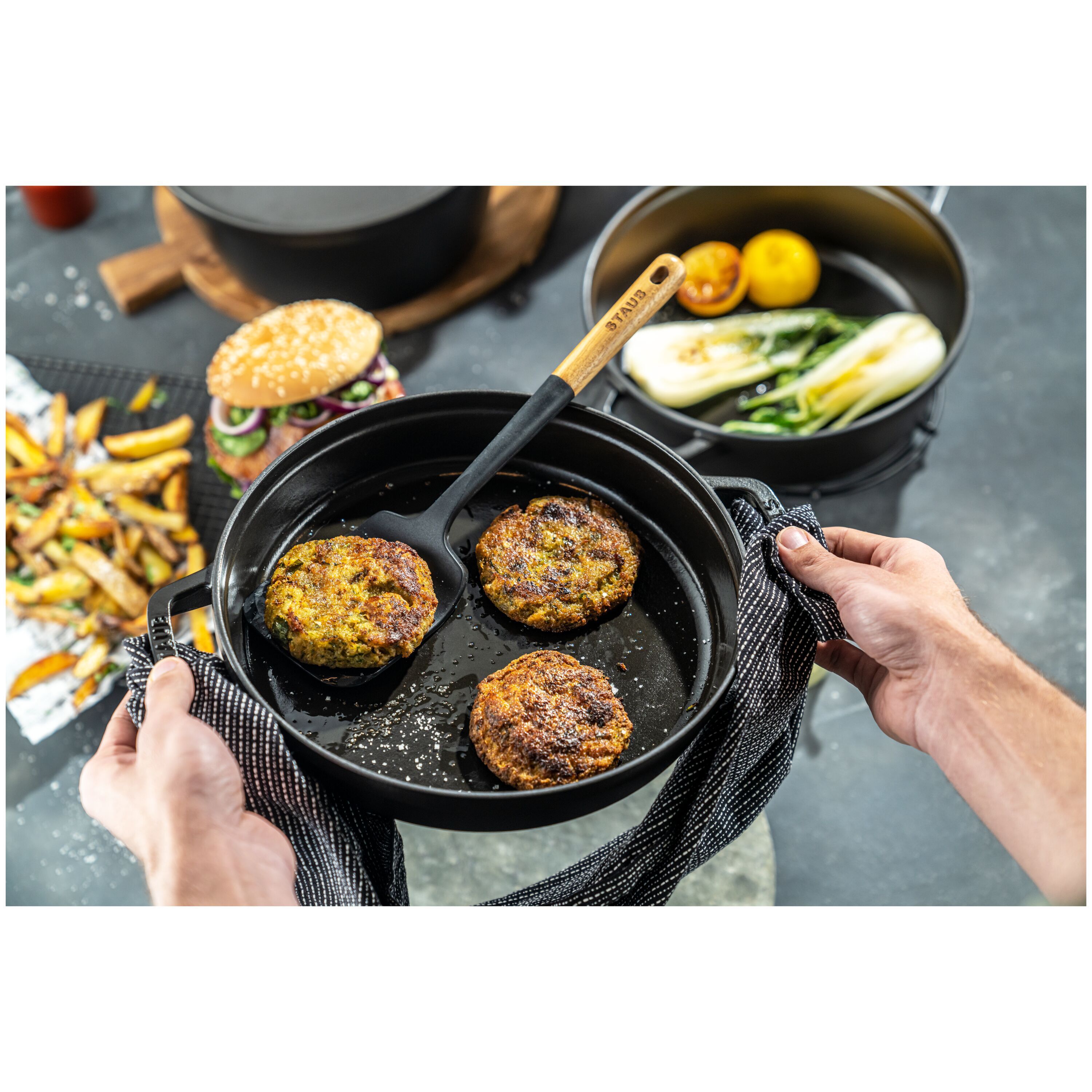 Staub        Stackable Set                Kochtopfset 2-tlg, rund, Schwarz, Gusseisen