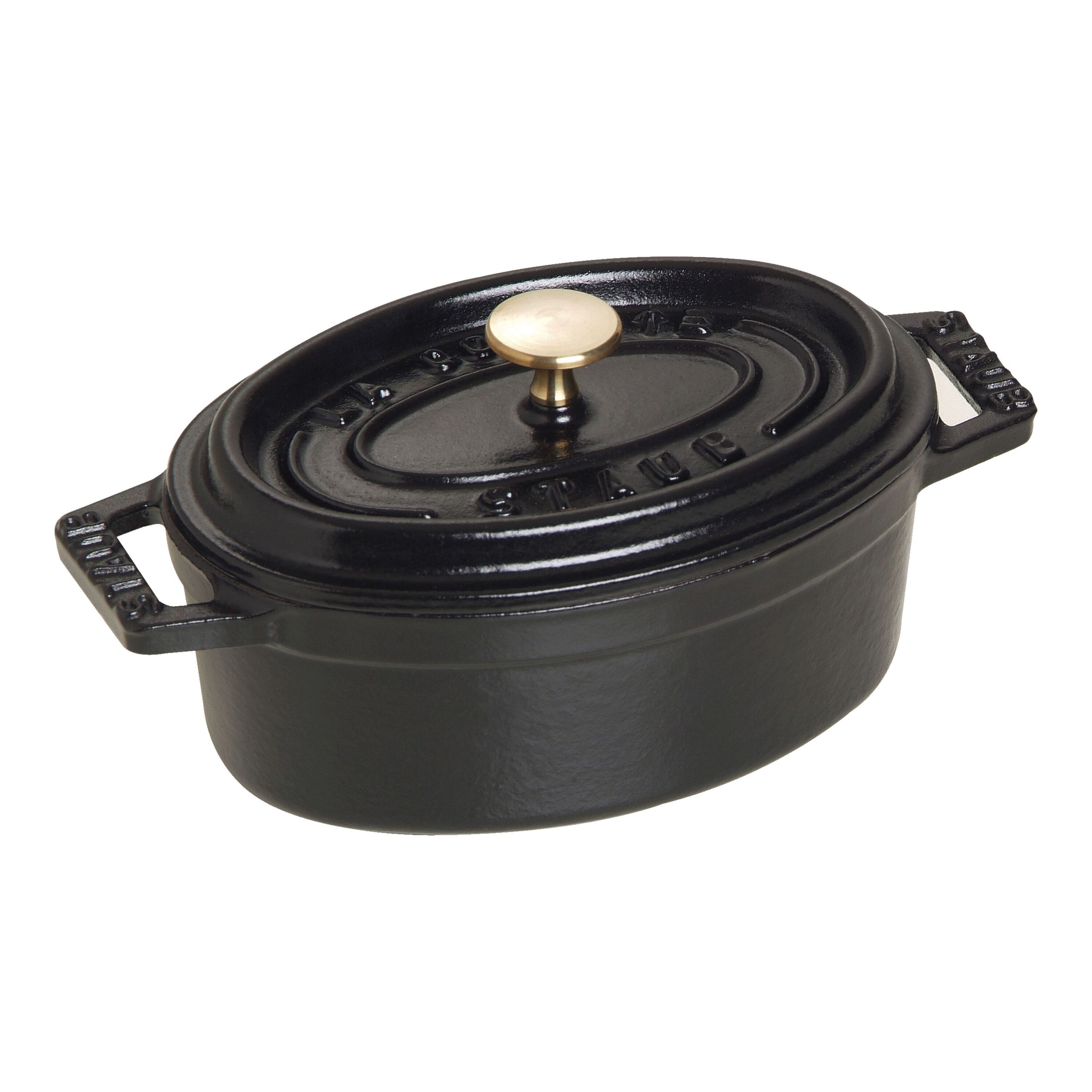 Staub        La Cocotte                Mini Cocotte 11 cm, oval, Schwarz, Gusseisen