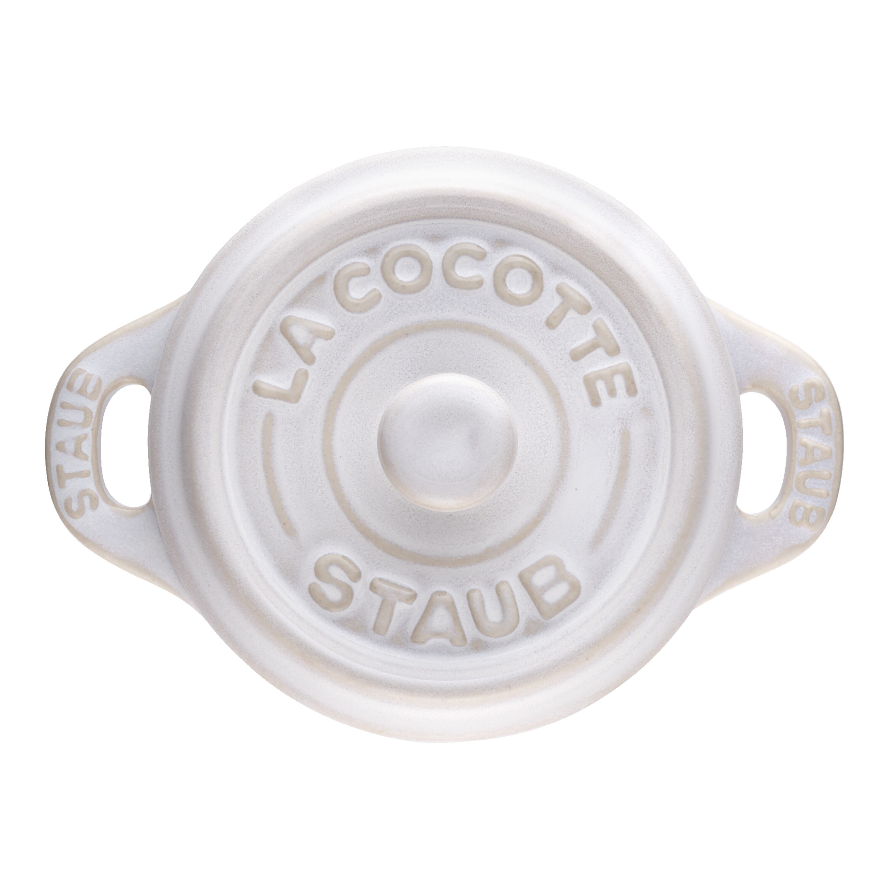 Staub        Ceramique                Mini Cocotte 10 cm, rund, Elfenbein-Weiß, Keramik