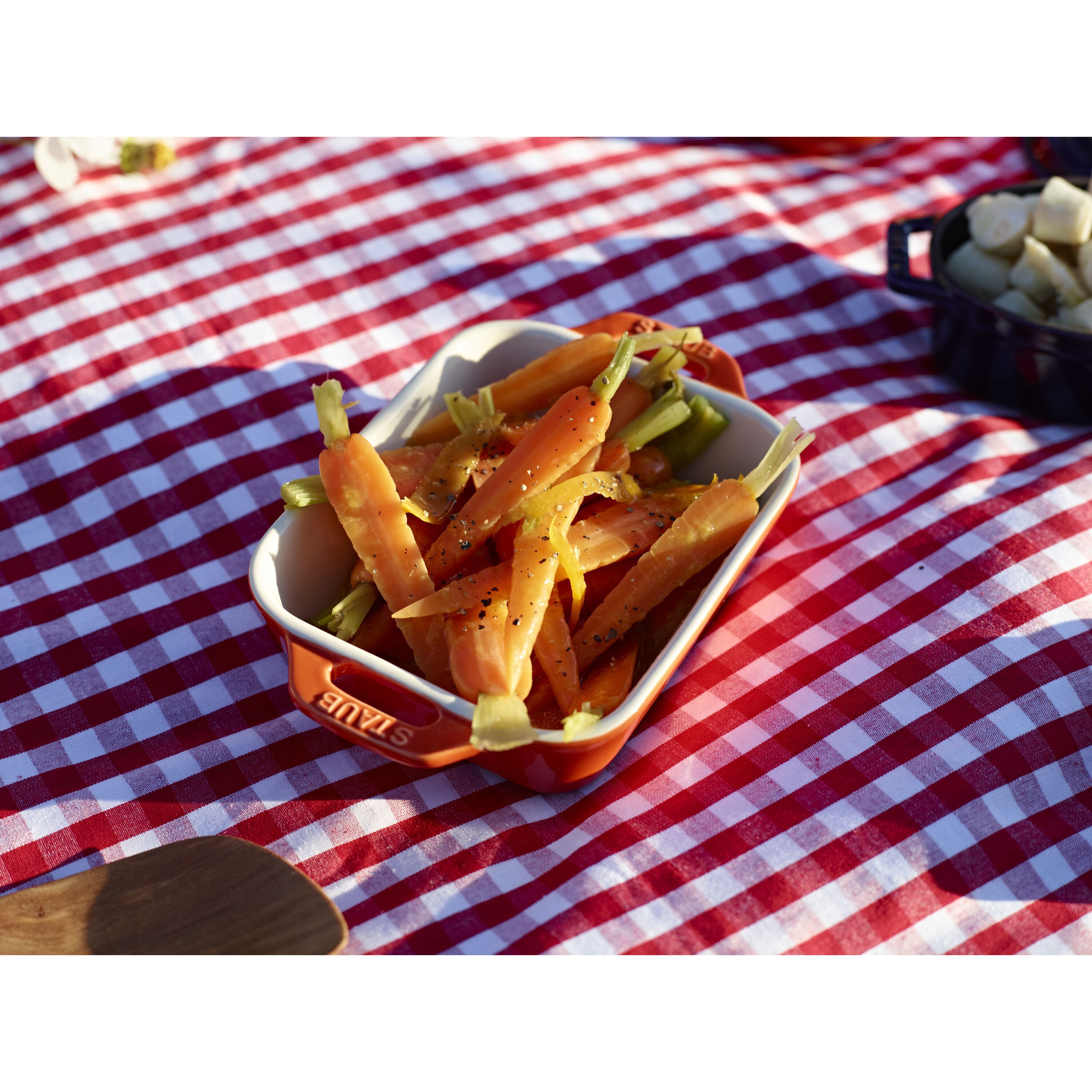 Staub        Ceramique                Auflaufform 14 x 11 cm, rechteckig, Orange, Keramik